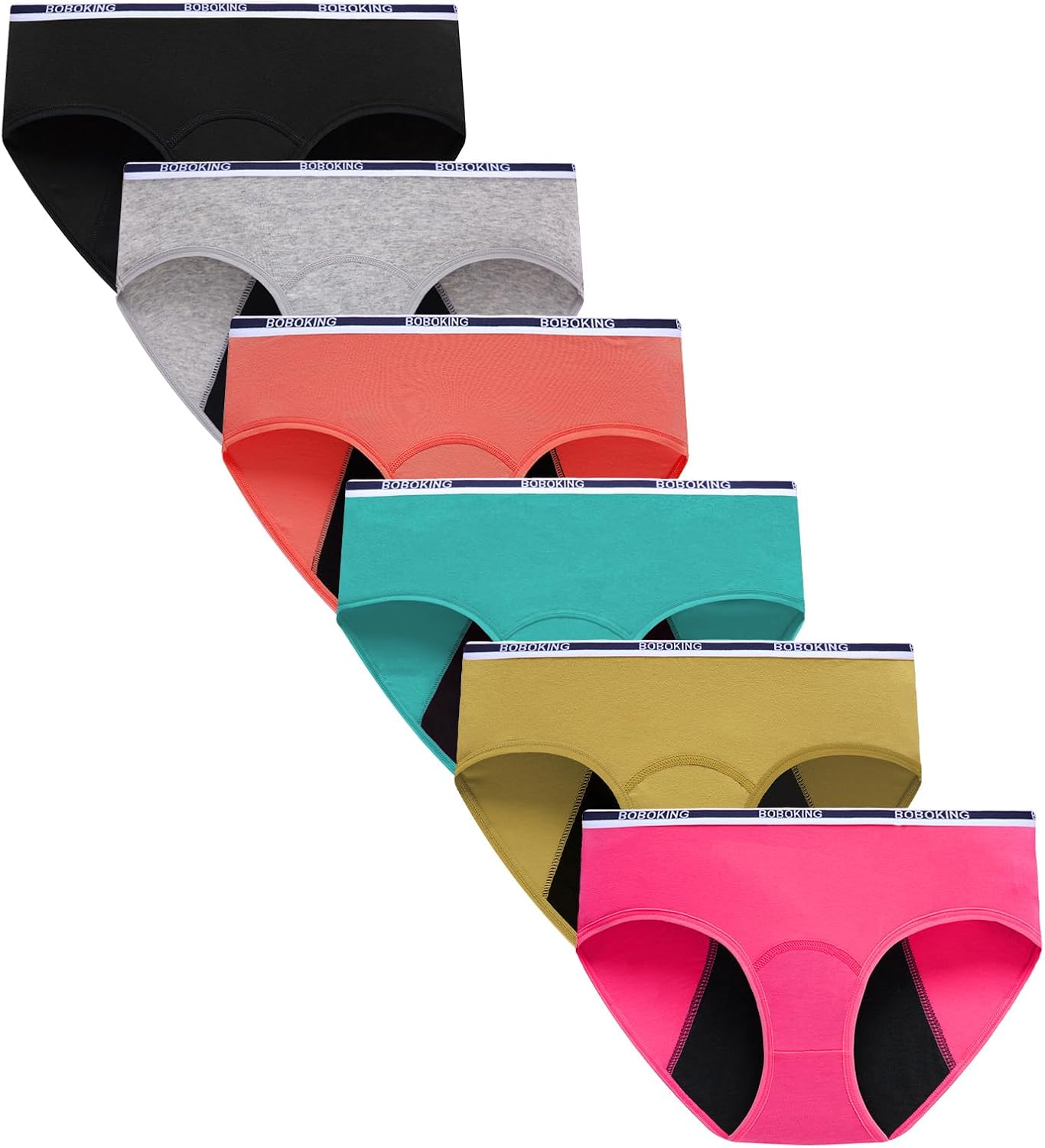 Boboking Teen Girl's Cotton Period Panties Big Girls Breathable Briefs Women Und...