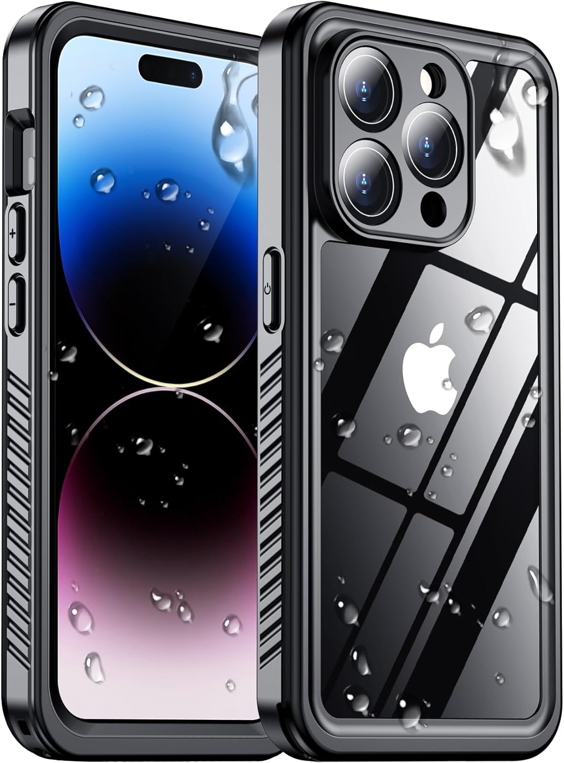2024 New for iPhone 14 Pro Max Case Waterproof,[Glass Camera Protector & Built-i...