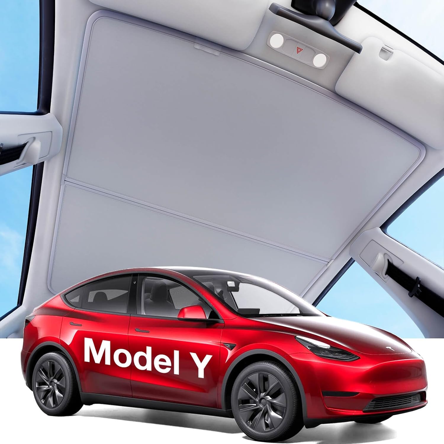 2024 Upgrade Tesla Model Y Sunshade Roof [Never Sag, Nano Ice-Crystal Coatings]...