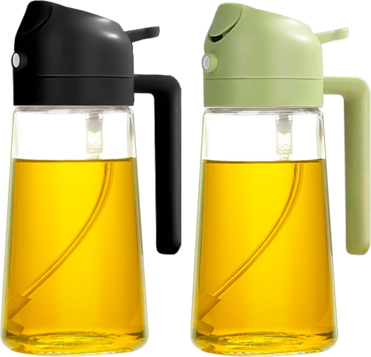 YARRAMATE Olive Oil Dispenser, 2 in 1 Oil Sprayer for Cooking, 16oz/470ml Glass...