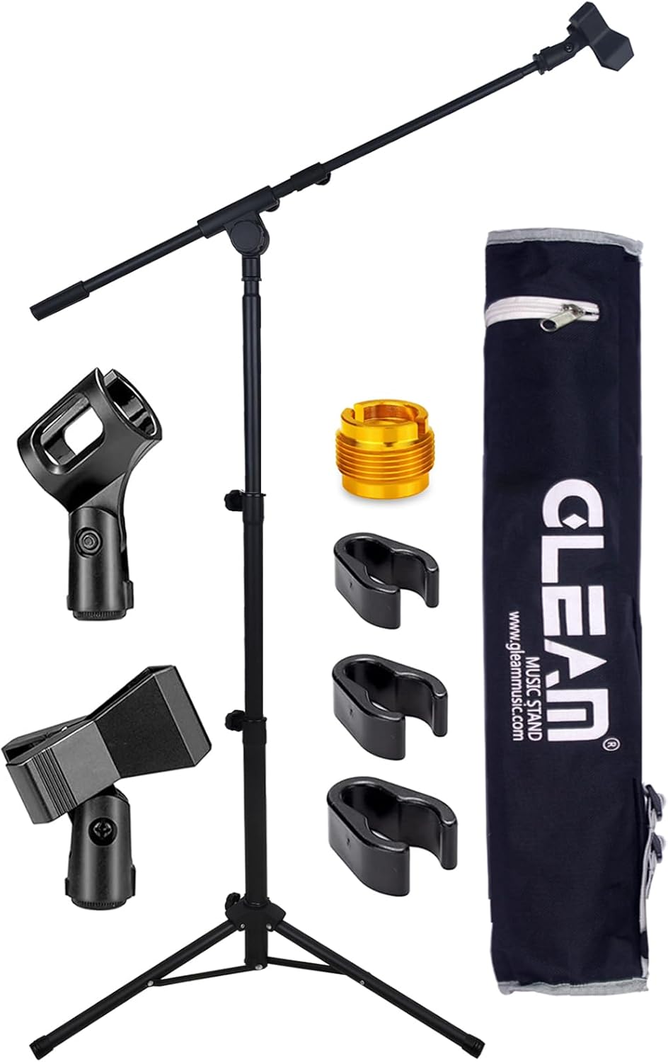 GLEAM Microphone Stand - Tripod Boom Mic Stand with Carrying Bag (Tripod)