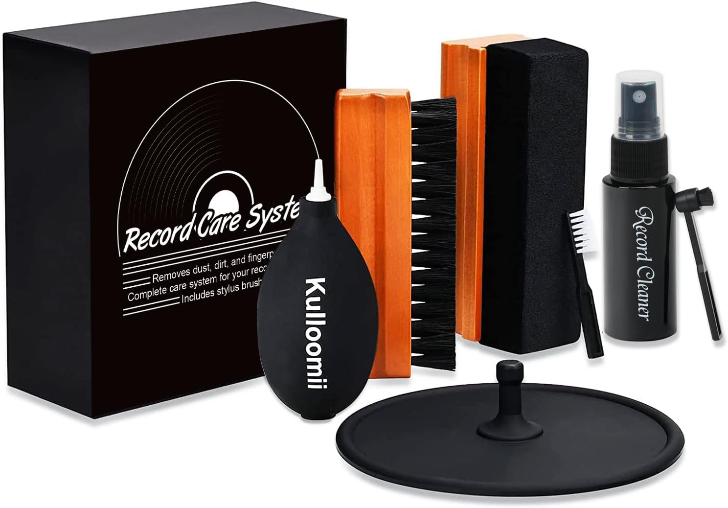 Vinyl Record Cleaner, 7-in-1 Record Cleaning kit - Soft Velvet - Nylon Microfibe...