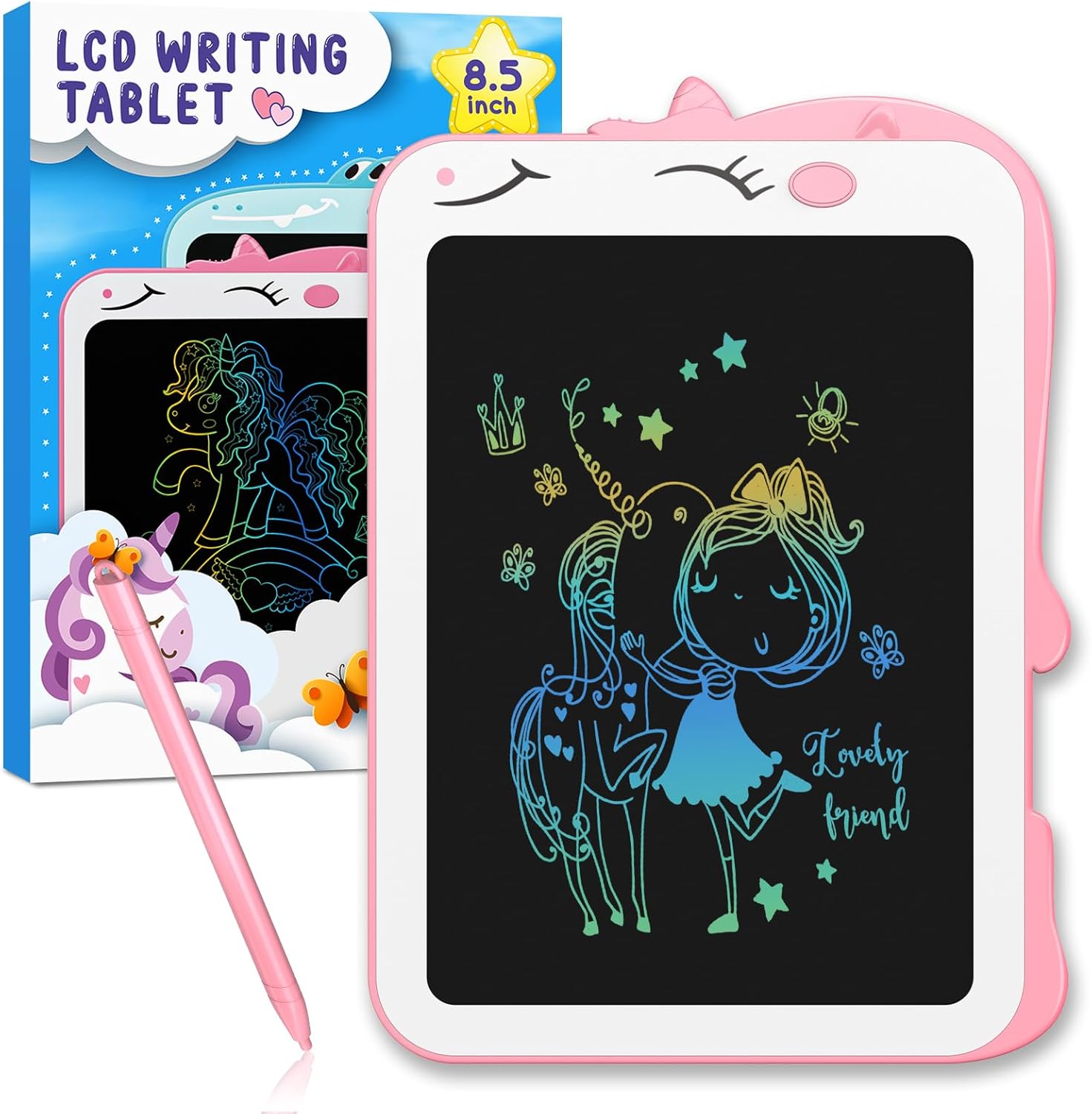Unicorn Gifts for Girls Kids Toys: LCD Writing Tablet Drawing Pad Etch Smart Ske...