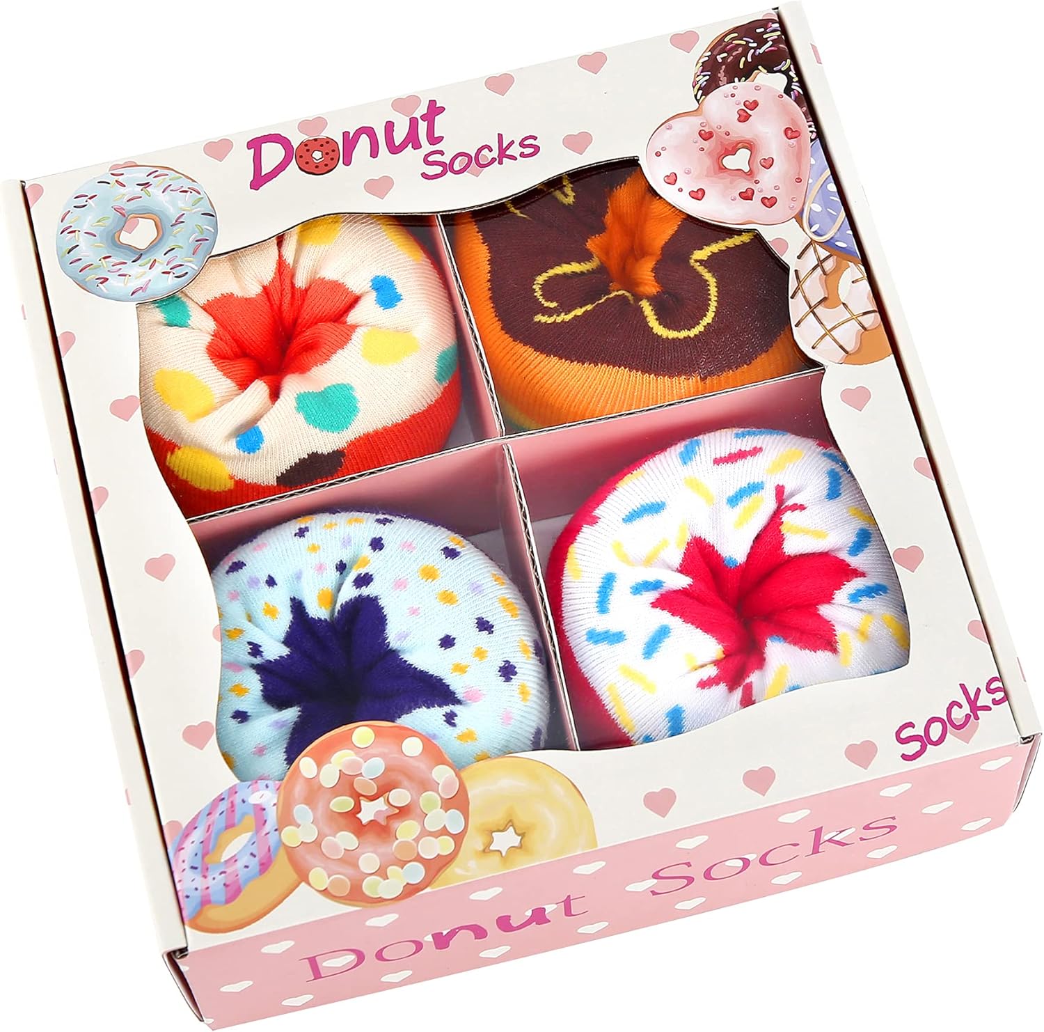 AGRIMONY Funny Donut Ice Cream Cake Socks Box - Funny Gifts for Women Teenage Gi...