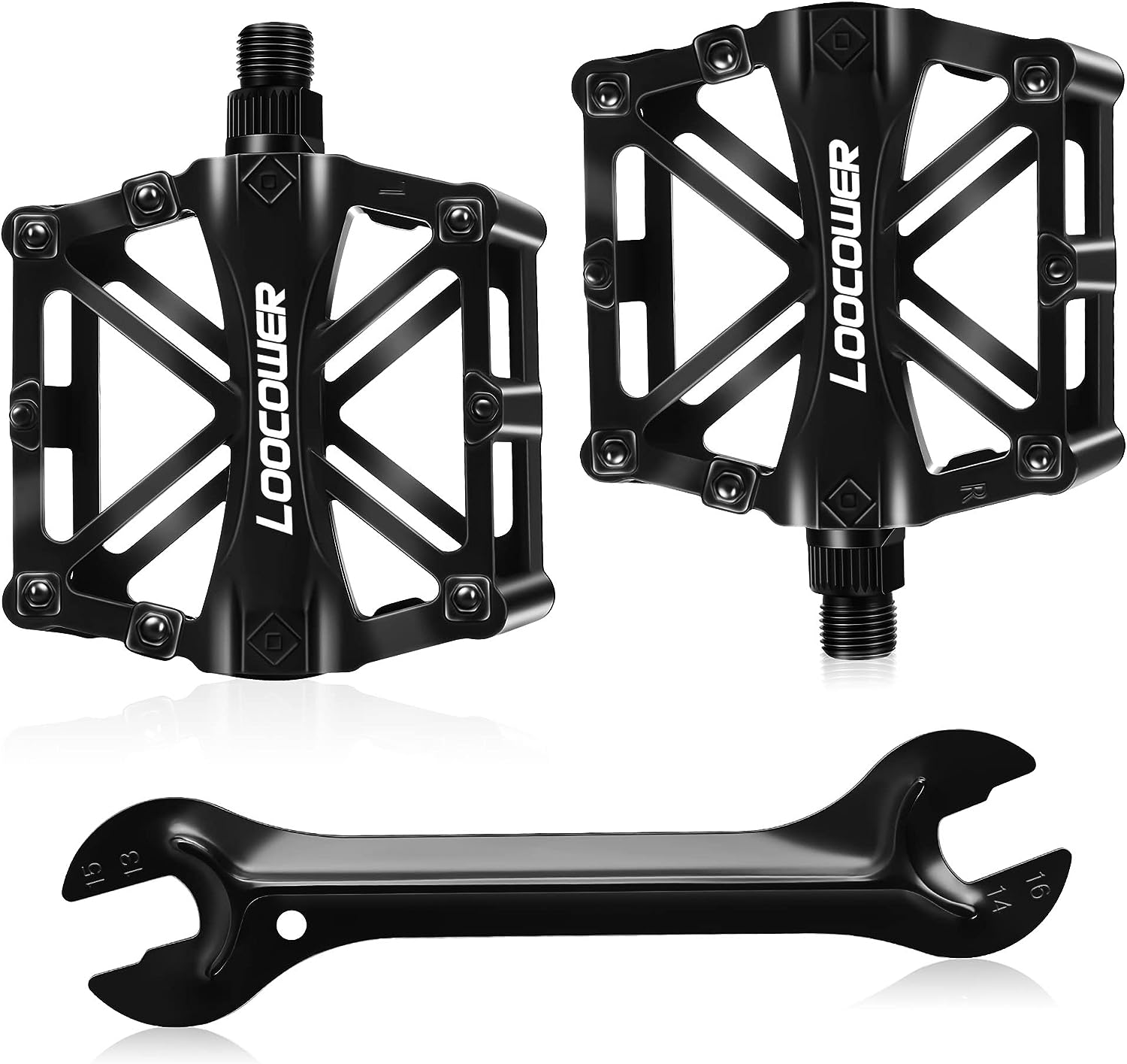 Bicycle Cycling Bike Pedals, New Aluminum Antiskid Mountain Bike Pedals Road Bik...