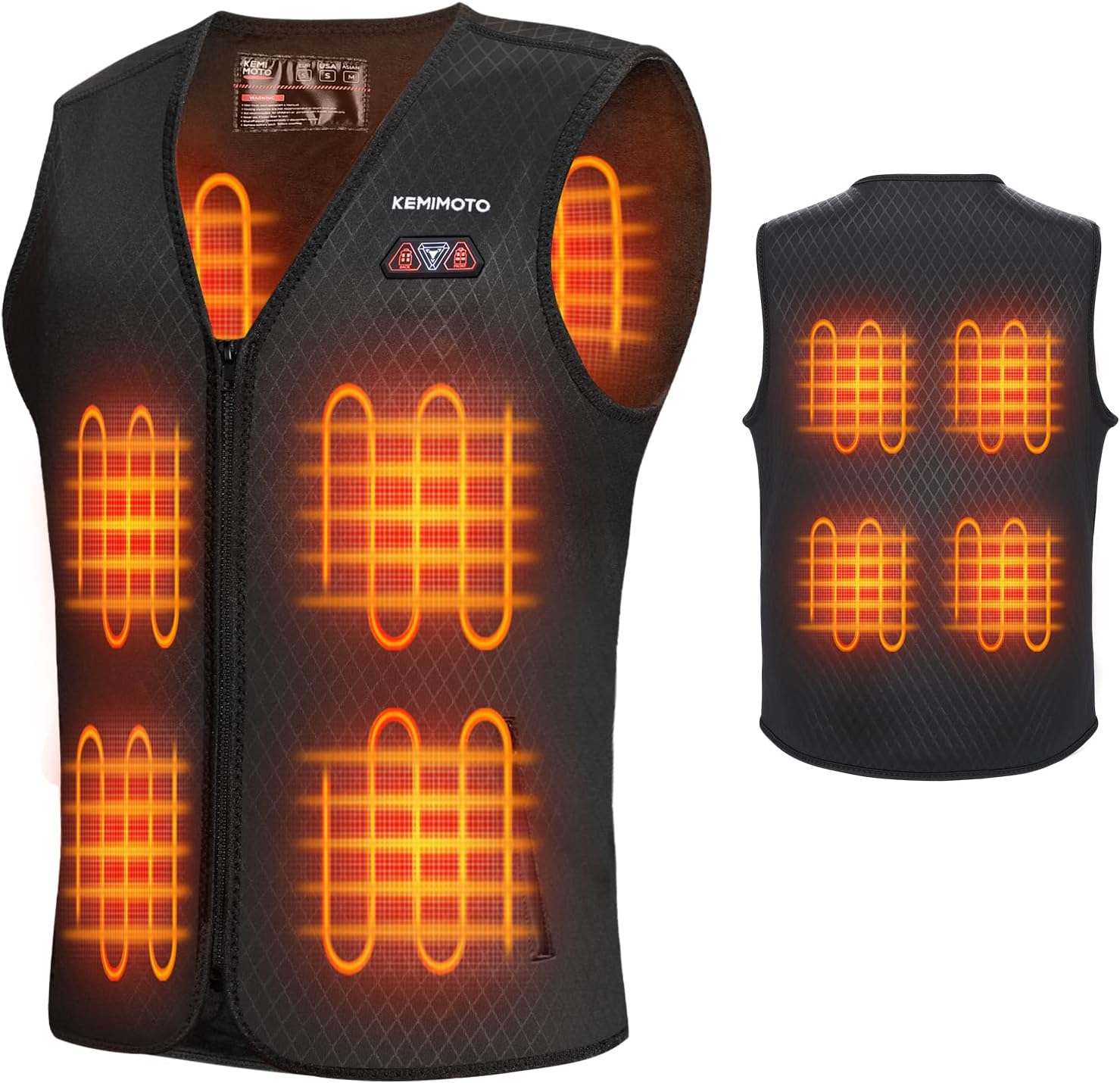 KEMIMOTO Heated Vest for Men, Electric USB Heated Vest, Dual-Control Battery Hea...