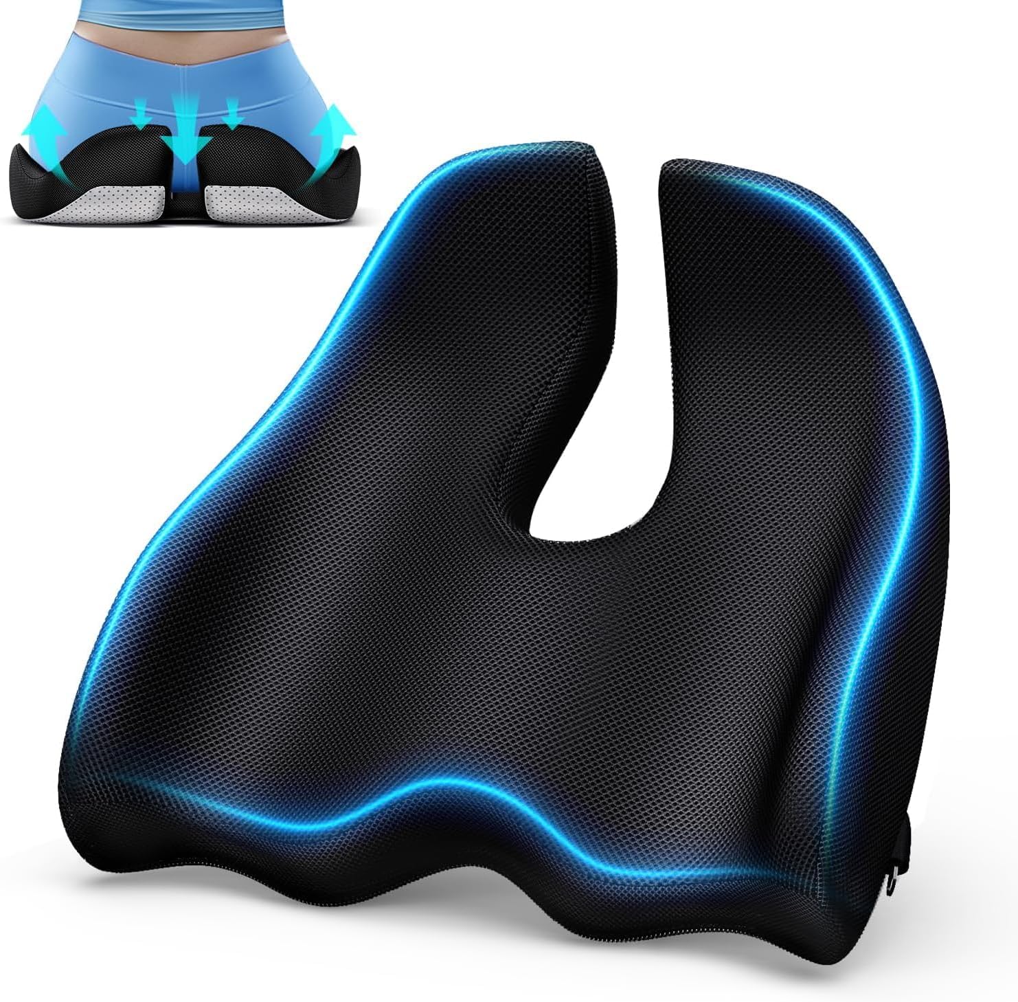 Benazcap Seat Cushion office chair cushions, Ergonomic Coccyx Cushion for Office...