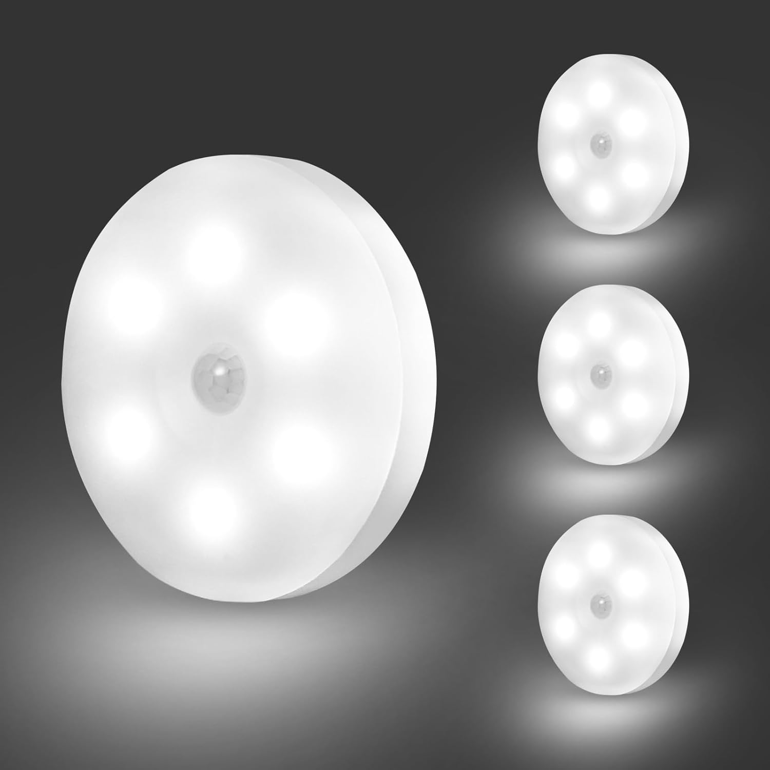 Combuh 3Pack Motion Sensor Light Indoor USB LED Rechargeable Stair Night Light M...