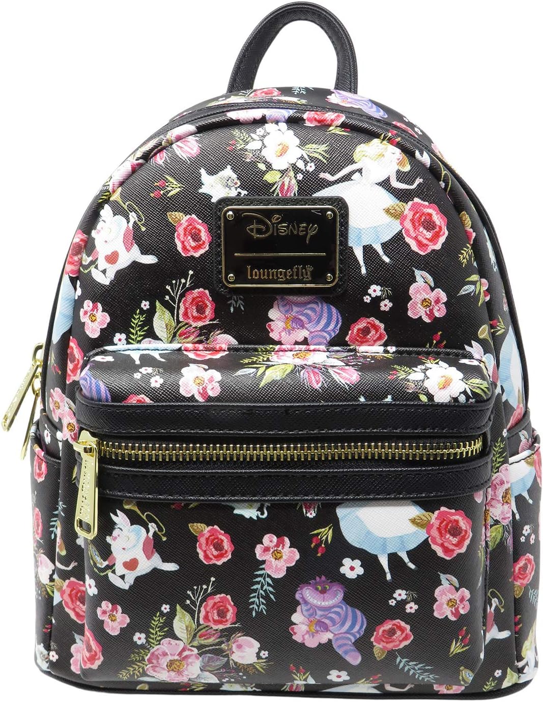 Loungefly X Disney Alice In Wonderland Allover Print Double Strap Shoulder Bag P...
