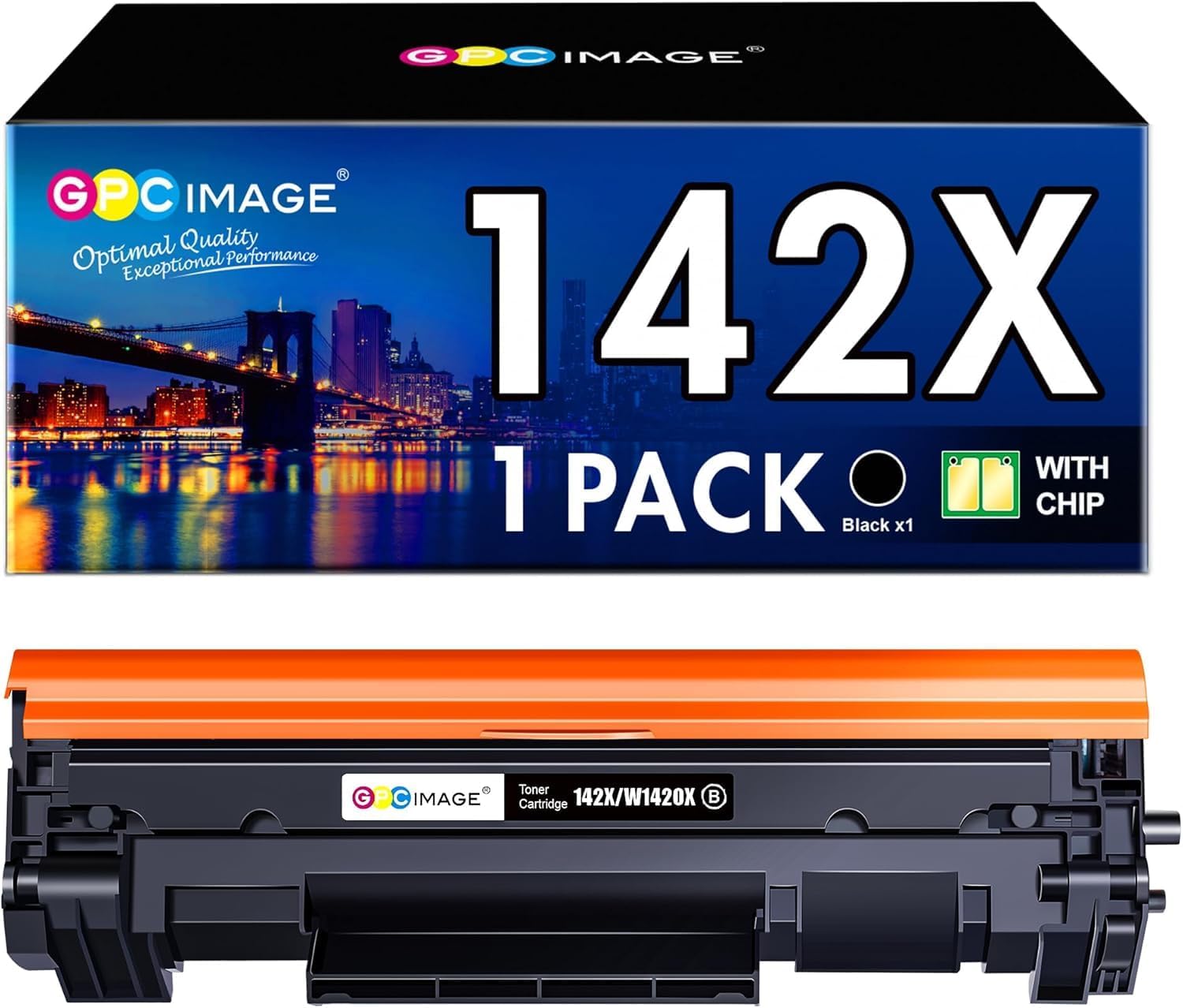 GPC Image 142X Toner Cartridge [WITH CHIP] Compatible for HP 142X W1420X 142A W1...