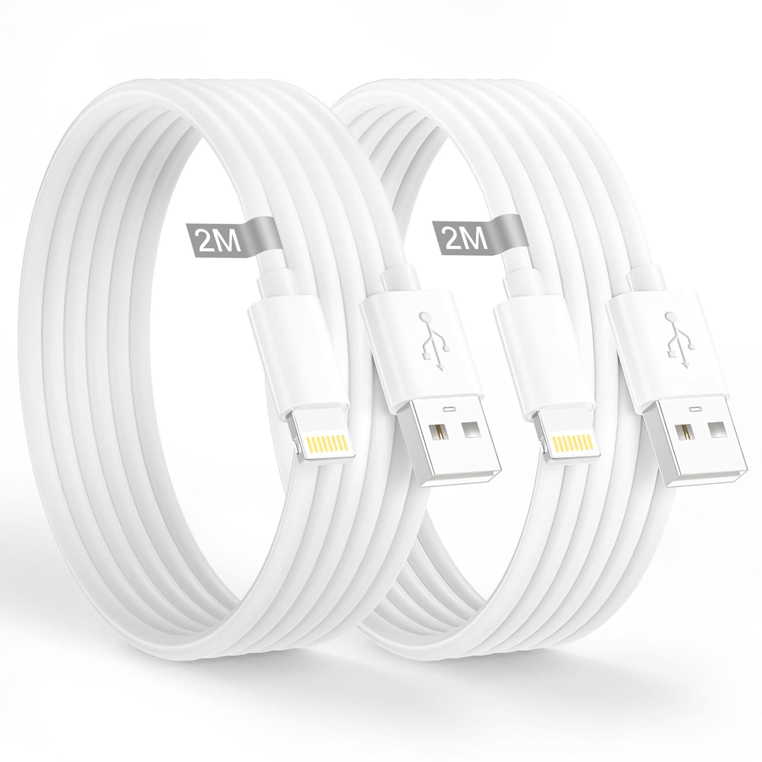 iPhone Charger Cable 2M 2Pack[Apple MFi Certified],USB to Lightning Cable 2M Lon...