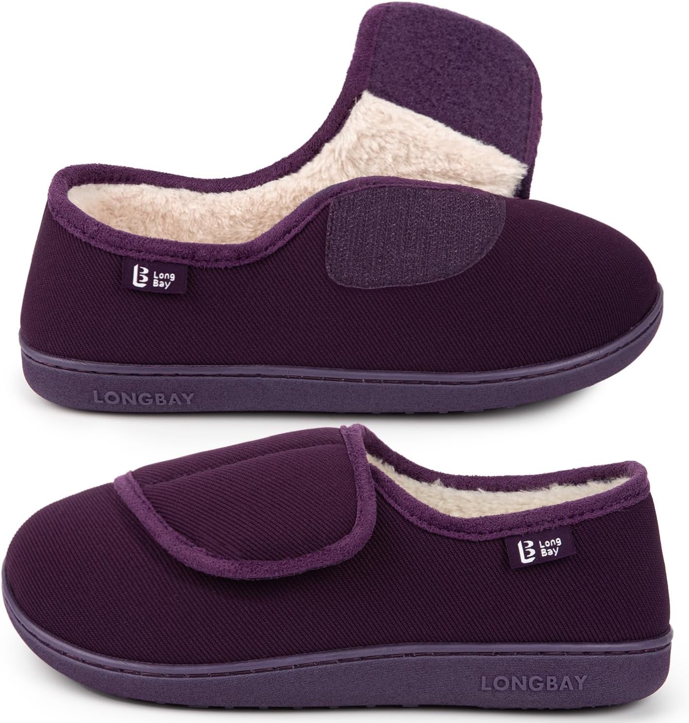 LongBay Women’s Wide Fit Slippers, Special Comfy House Shoes with Cozy Memory Fo...