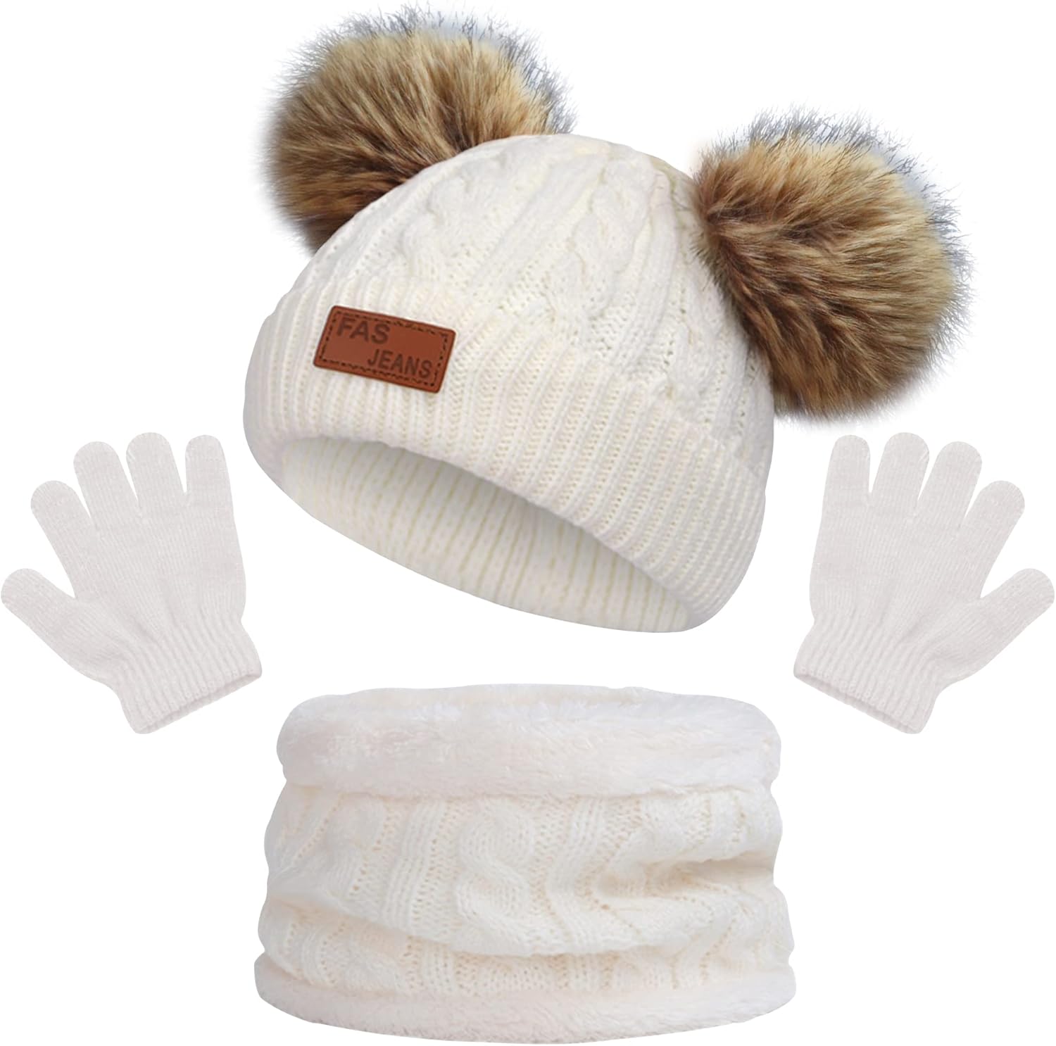 beifon Kids Winter Warm Beanie Hat, Special Scarf Gloves Set, Innovative Thermal...