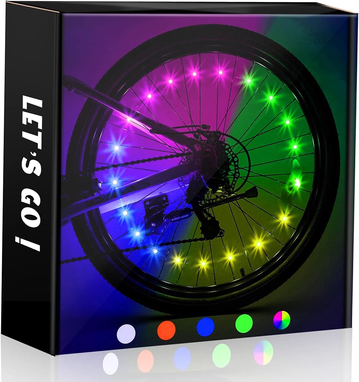 GeschenPark 2 Tyre Pack!High Brightness LED Bike Wheel Accessories Outdoor Toys...