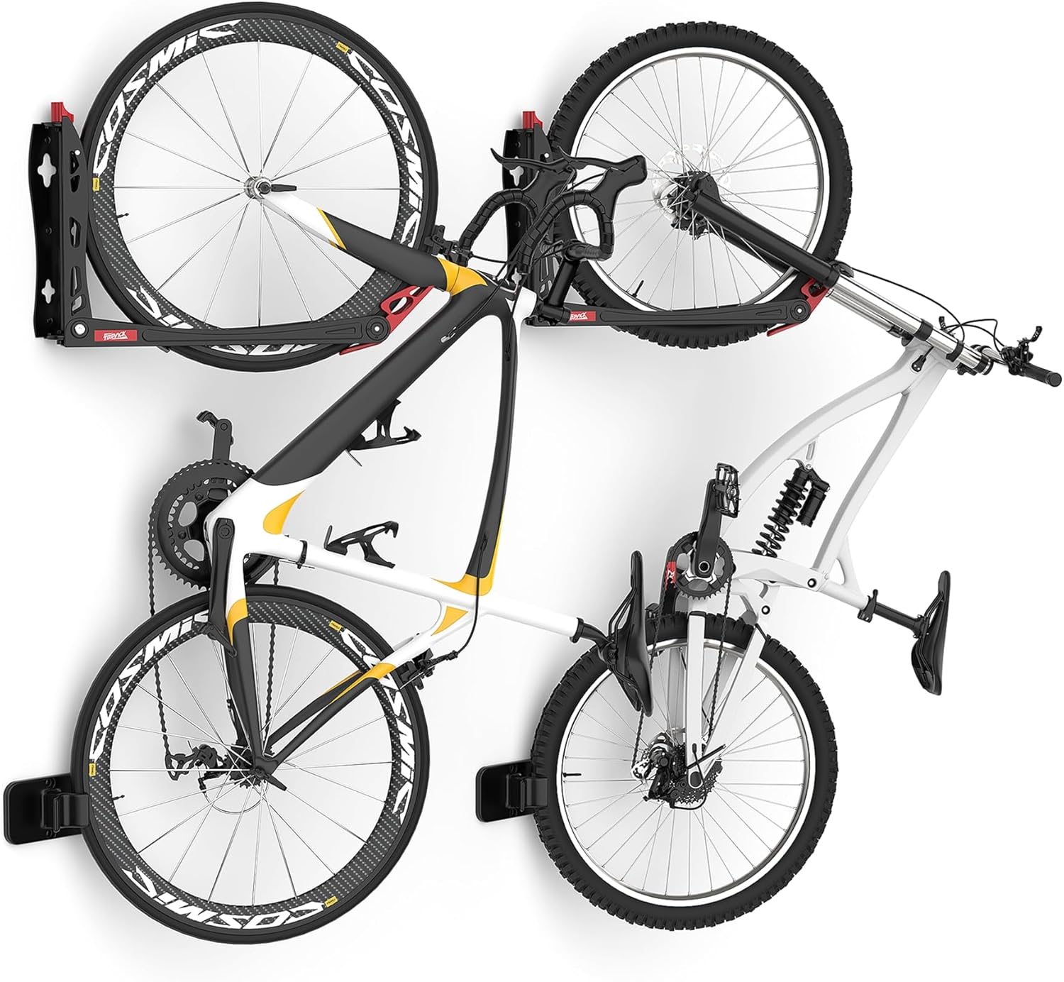 TORACK BIKEPAL No Lifting Swivel Bike Racks, Space Saving Wall Mounted Bike Hold...