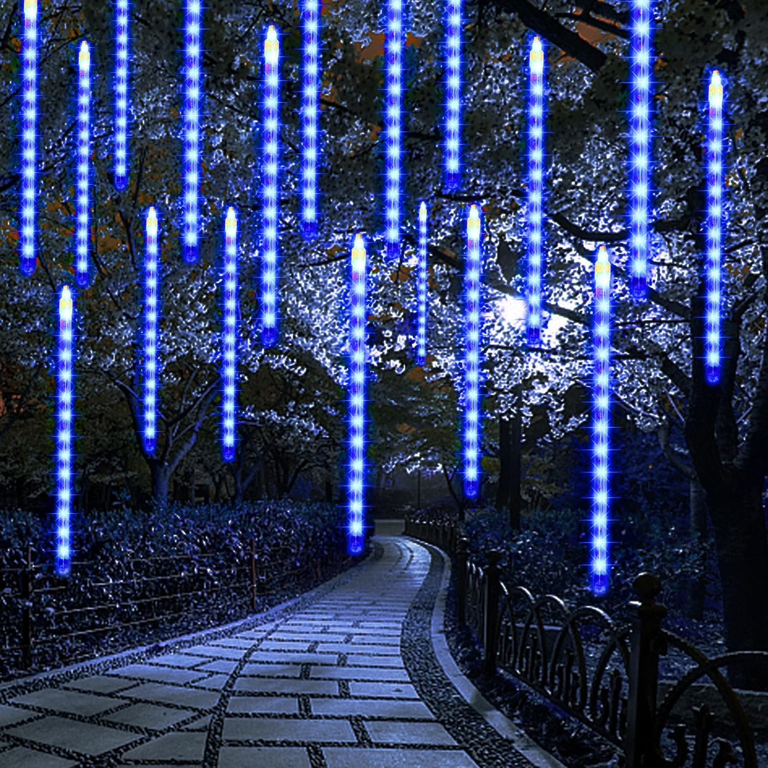 LJLNION Meteor Shower Lights, Special Outdoor Icicles Christmas Lights, Innovati...