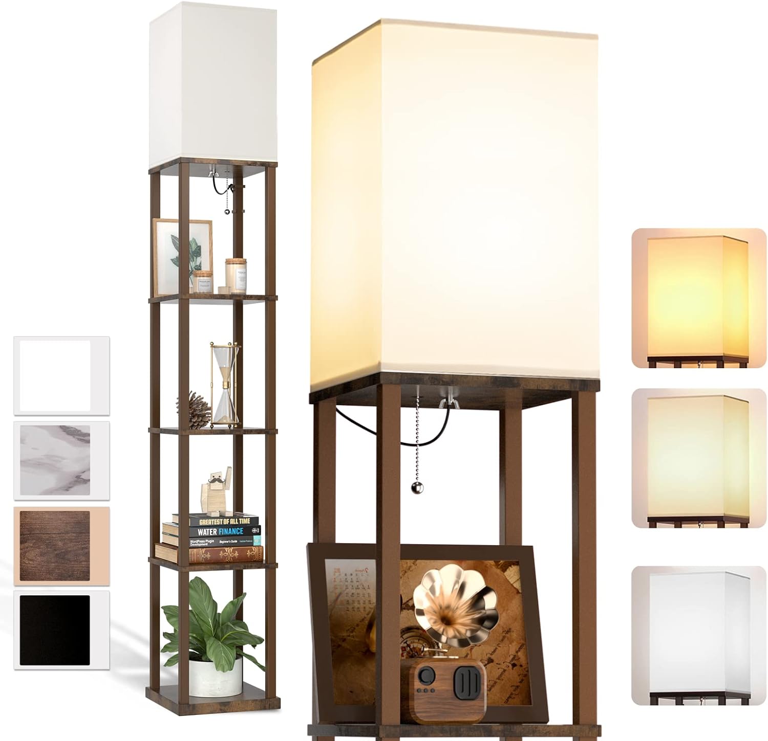 addlon Floor Lamp, Special Floor Lamp with Shelves, Innovative 5-Tier Shelf Floo...