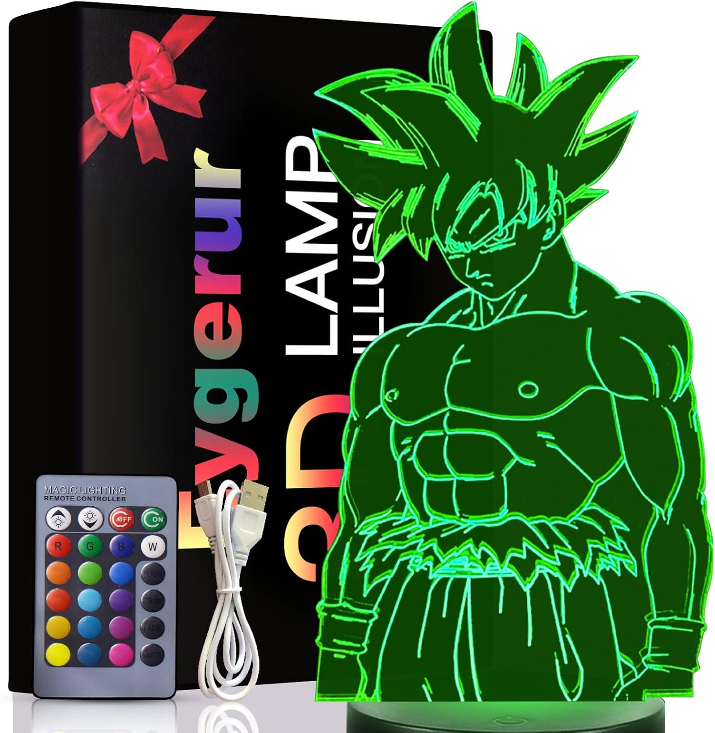 Eygerur Anime Goku Gifts Toy Decoration Night Ligh...