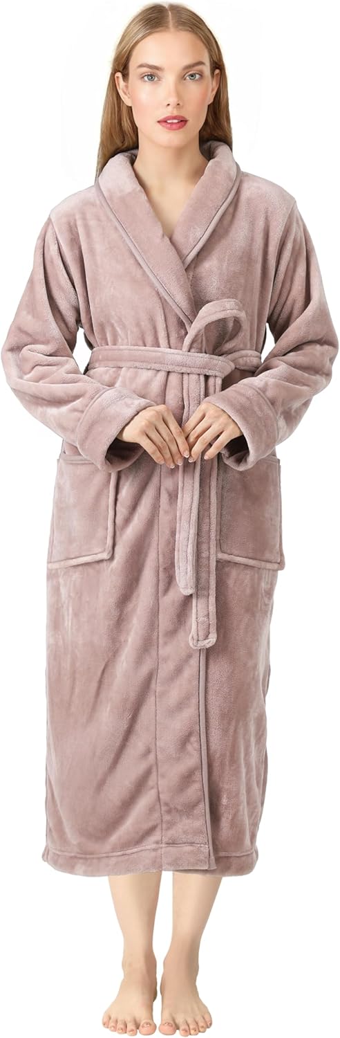 NY Threads Premium Women's Robe, Special Soft Long Bathrobe, Warm Plush Fleece f...