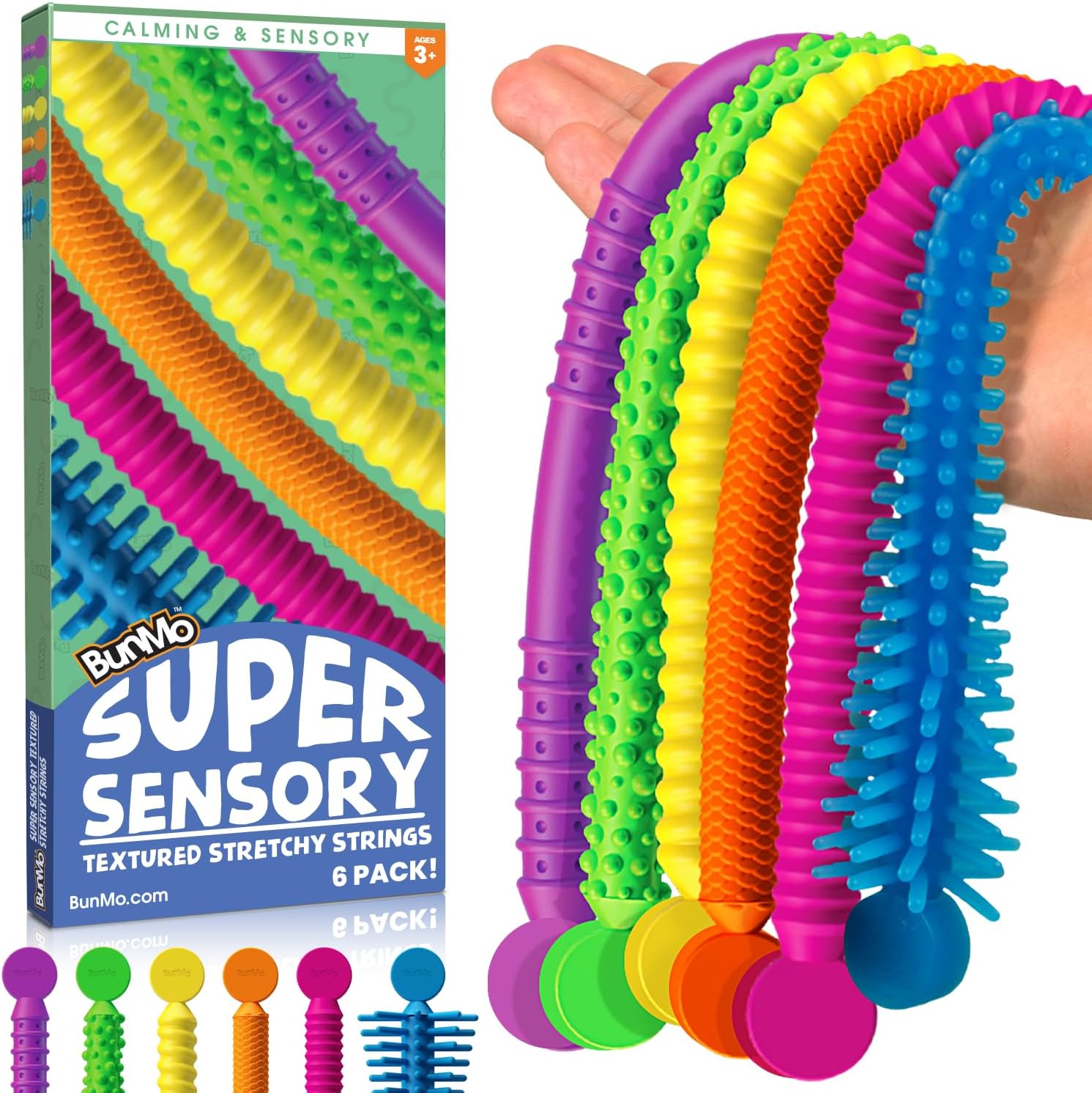 BUNMO Stocking Stuffers for Kids - Stretchy Sensory Strings - Stimulating & Addi...
