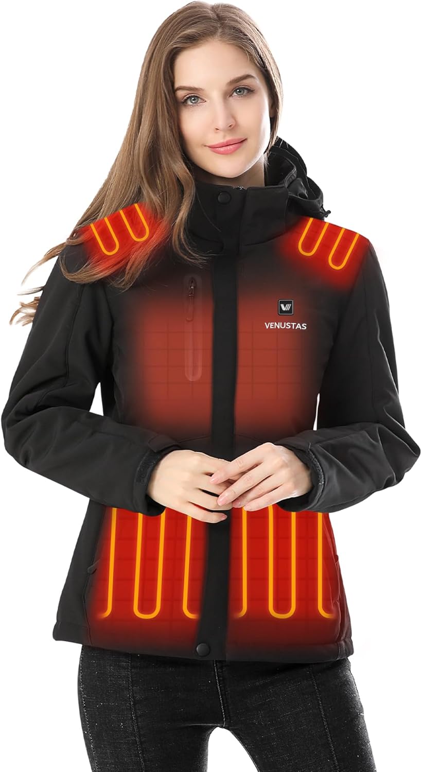 Venustas Women's Heated Jacket, Special Jacket With Battery Pack 7.4V, Innovativ...