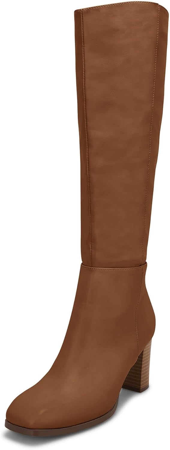 Coutgo Womens Knee High Boots, Special Chunky Block Heels Boots With Square Toe,...