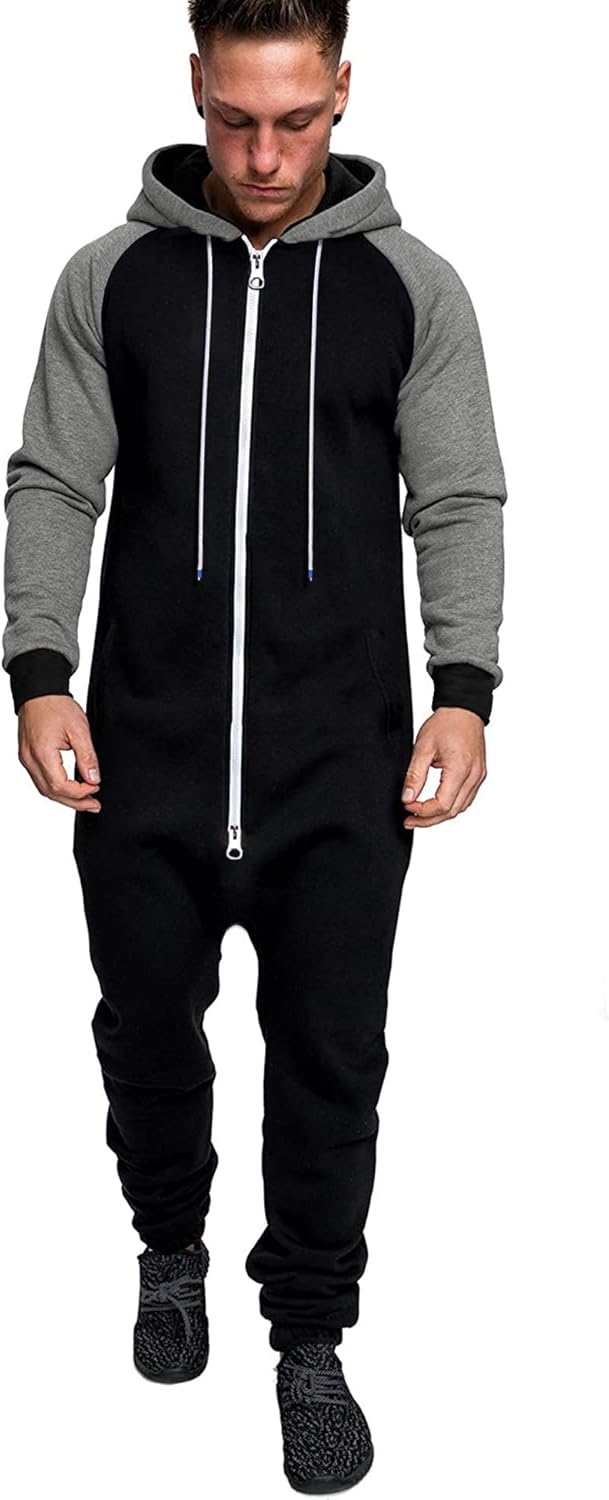 COOFANDY Mens Jumpsuit, Special Onesie Rompers for Comfort, Innovative Full Zip...