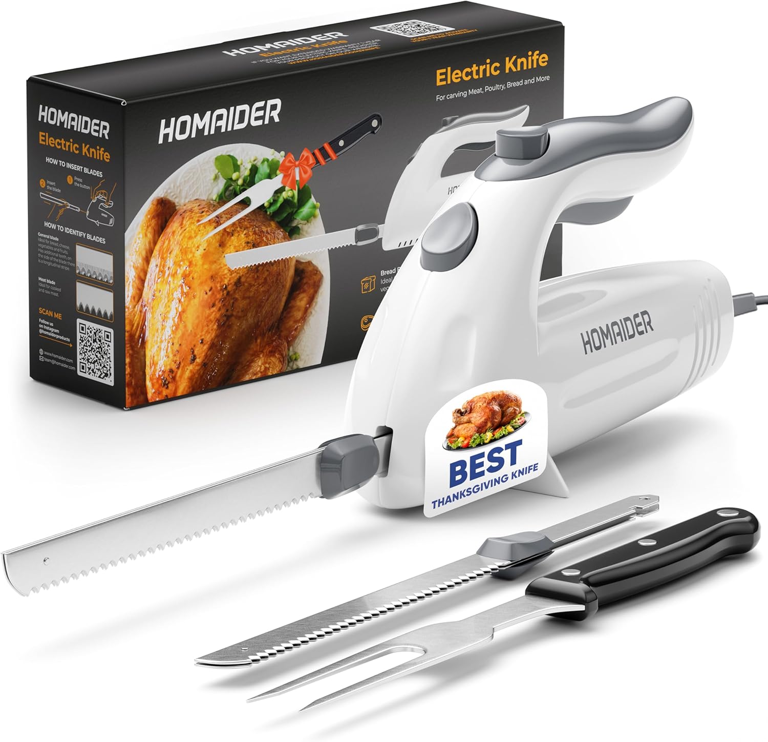 Electric Knife, Special Electric Knife for Carving Meat, Affordable Knife for Tu...