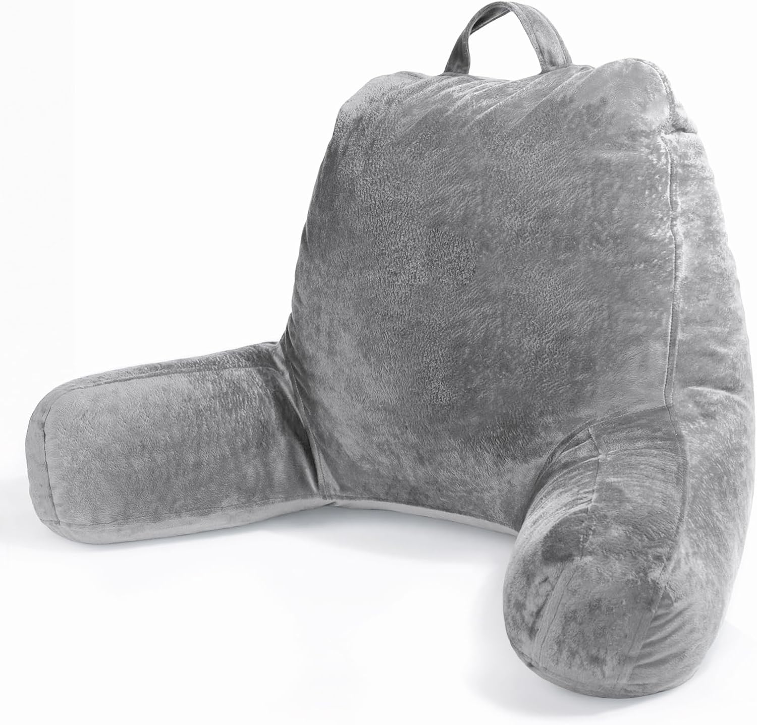 Sasttie Reading Pillow for Sitting in Bed Adult, Velvet Back Pillow for Bed Sitt...