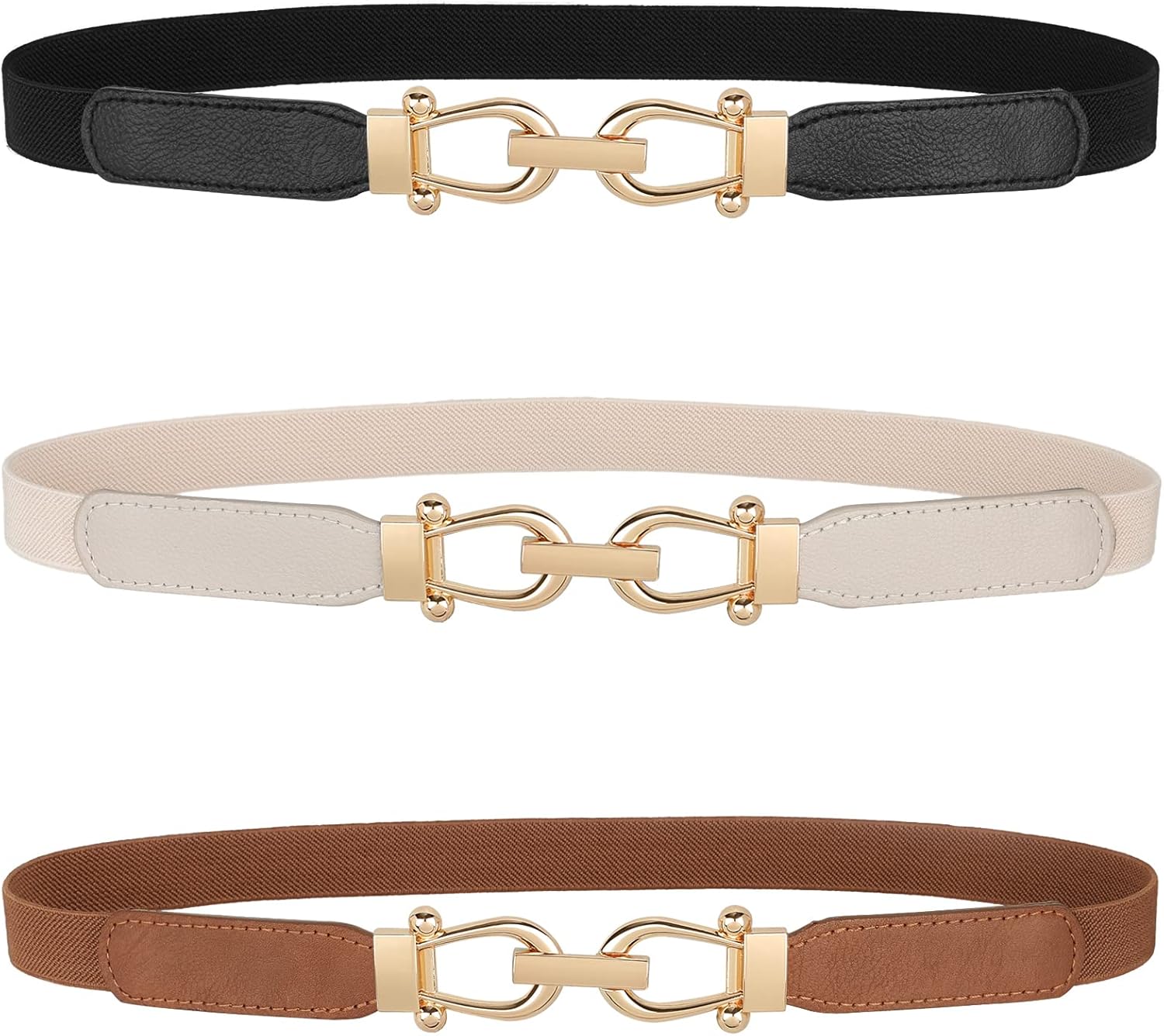JASGOOD Women Skinny Elastic Belt, Special Thin Retro Stretch Waist Belt, Innova...