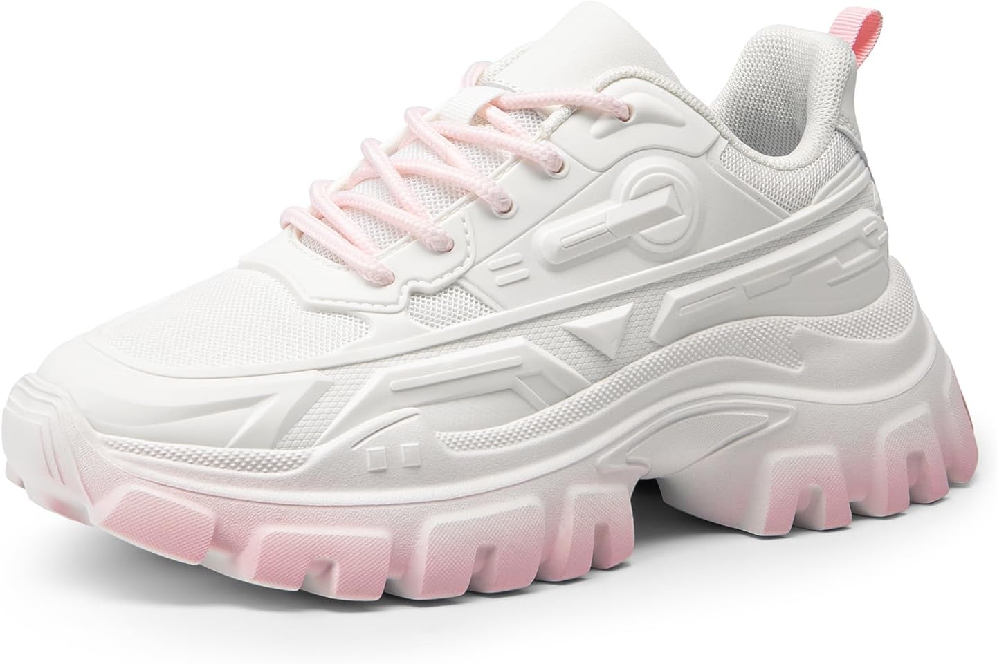 DREAM PAIRS Chunky Fashion Sneakers for Women, Women's Platform Bold Lace-Up Com...