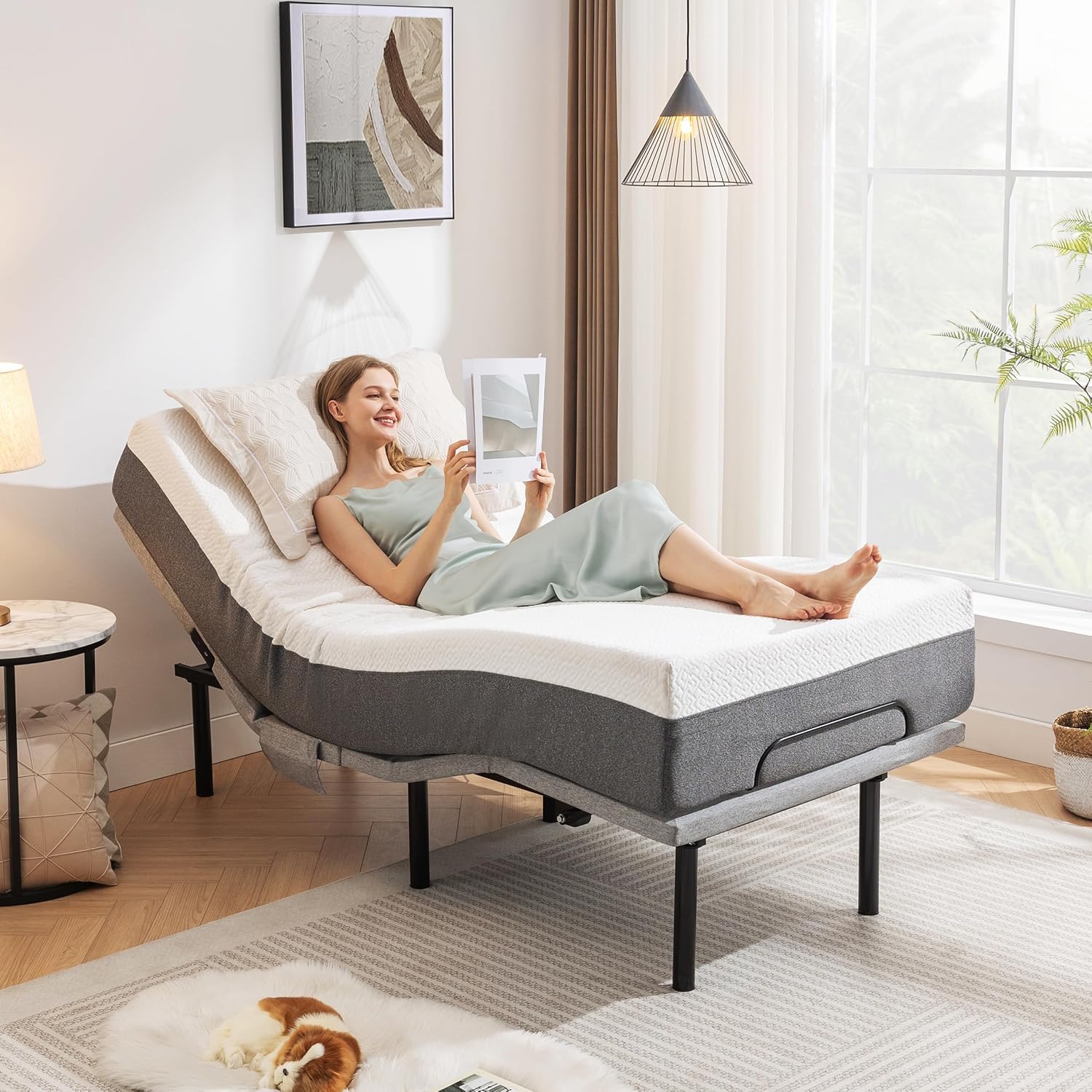 Adjustable Bed Frame, Special Twin XL Adjustable Bed Base with Massage, High-Qua...