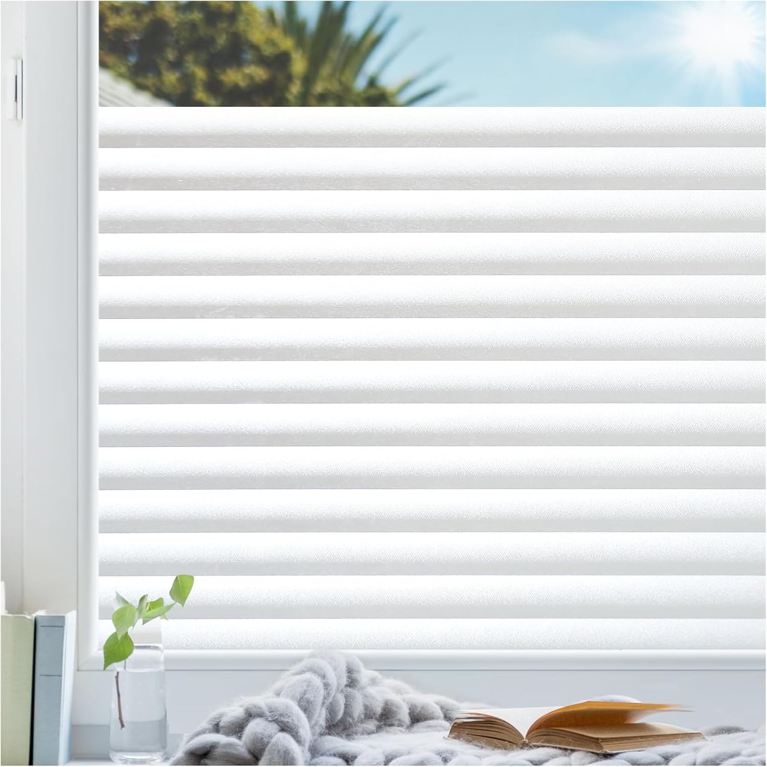 rabbitgoo Static Window Film, Special Frosted Glass Self Adhesive Window Film, I...