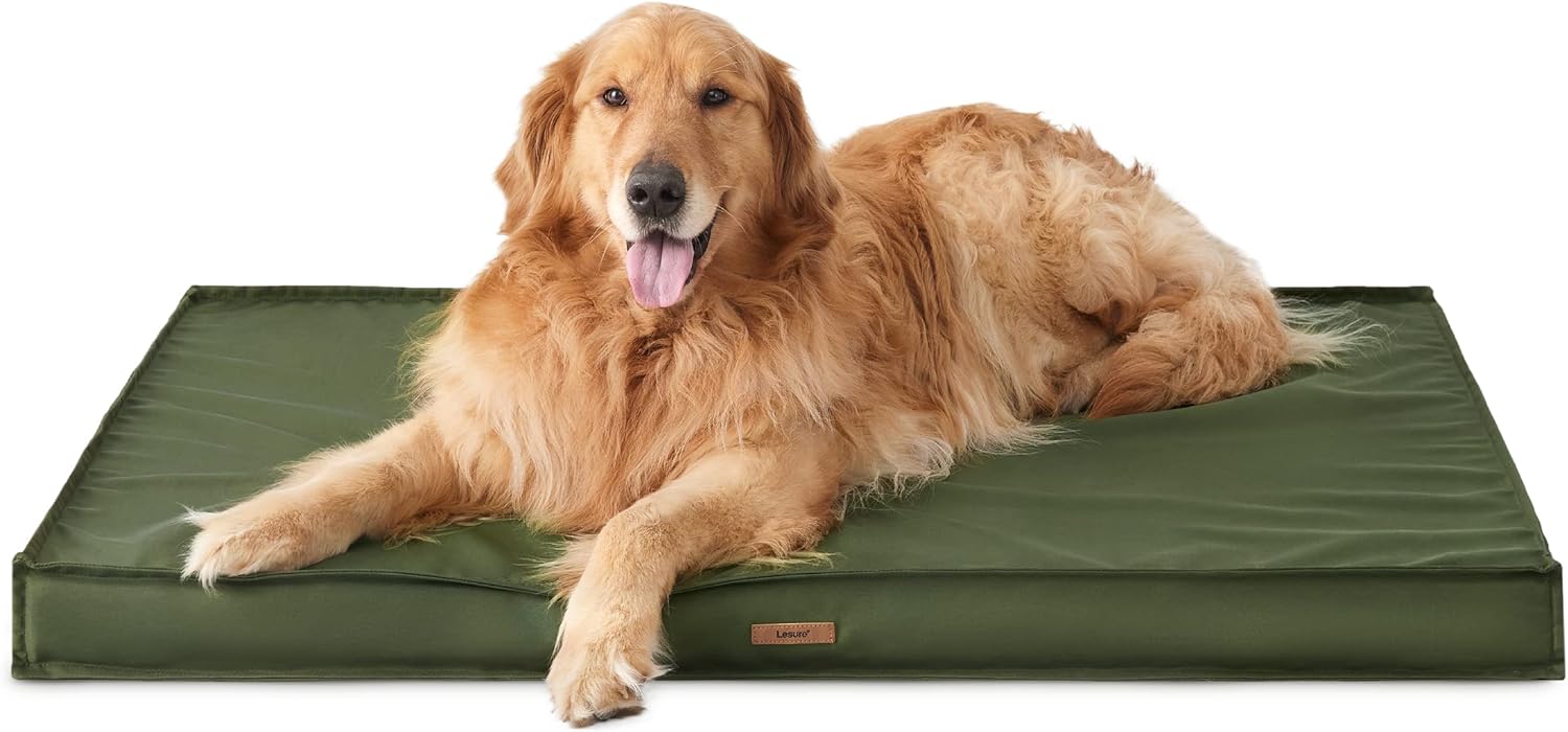 Lesure Outdoor Waterproof Dog Beds for Large Dogs - Dog Bed Washable with Oxford...