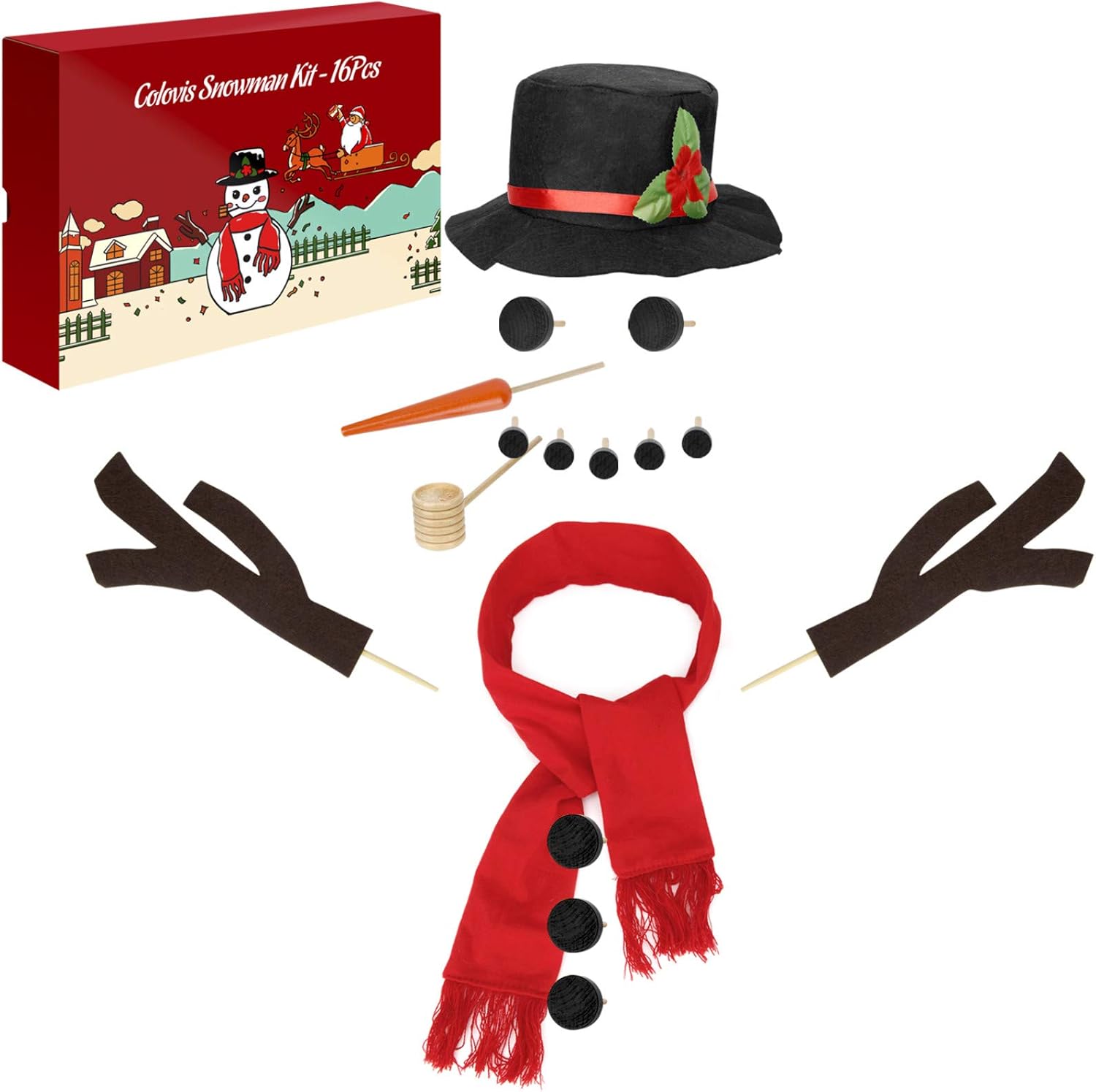 Colovis Snowman Decorating Kit, Special Snow Toys for Winter Outdoor Party, Affo...