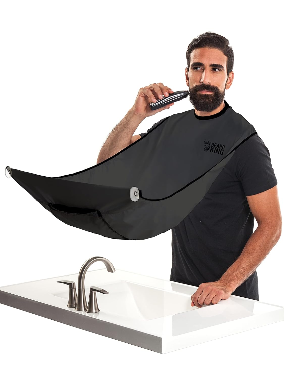 BEARD KING Beard Bib Apron, Special Shaving Set for Dad, Innovative Men's Hair C...
