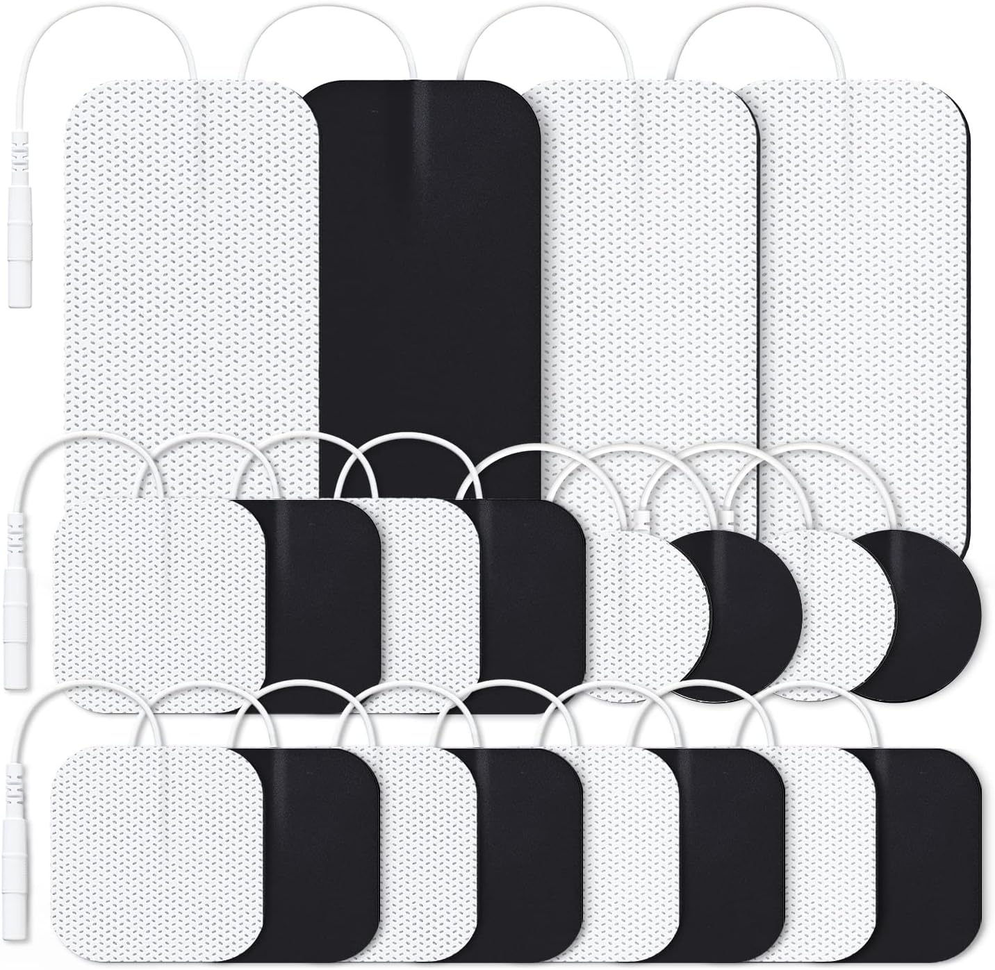 AUVON TENS Unit Replacement Pads Combination Set, 20 Packs Multiple Sizes Electr...