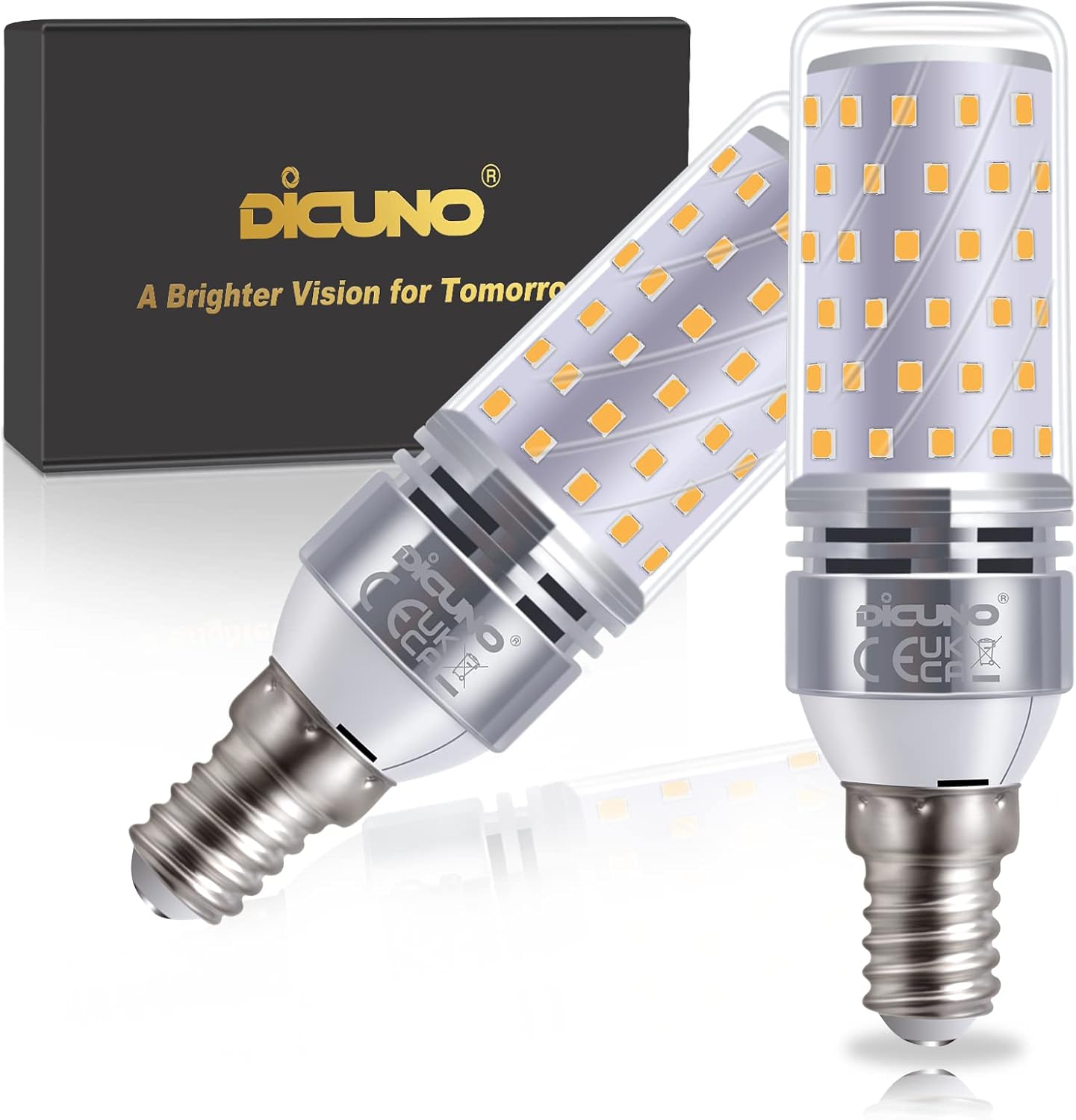 DiCUNO E14 LED Bulb 10W, E14 Small Edison Screw Light Bulbs, Natural White 4000K...
