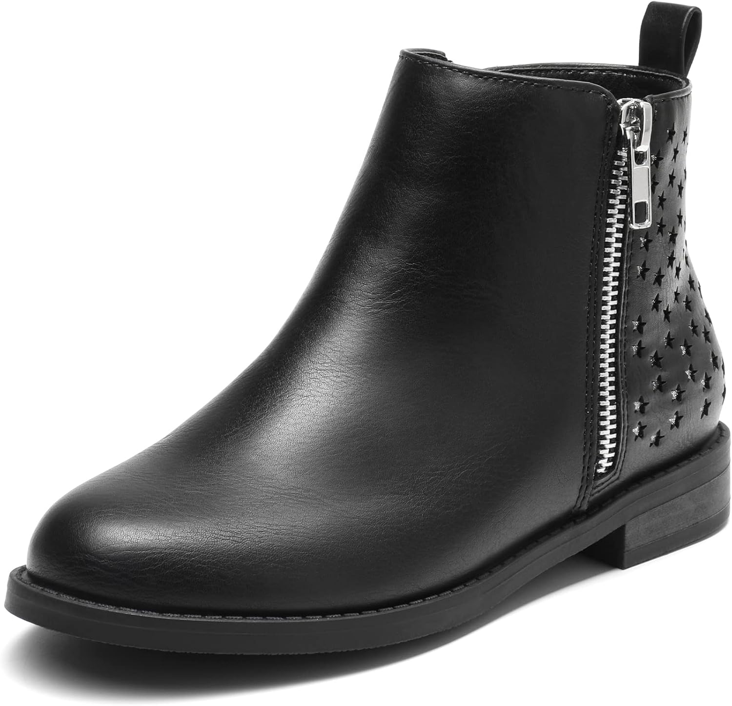 DREAM PAIRS Ankle Boots, Special Girls Boots with Side Zipper, Unique Low Heel B...