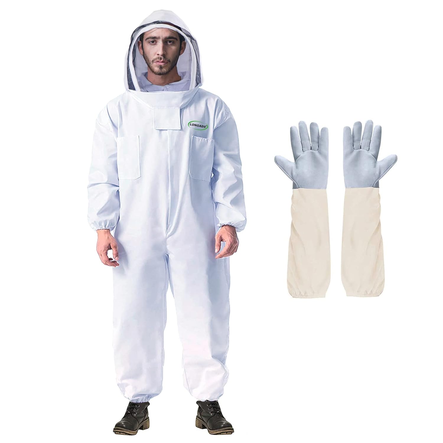 LONGADS Professional Bee Suit for Men Women, Beekeeping Suit Beekeeper Suit with...