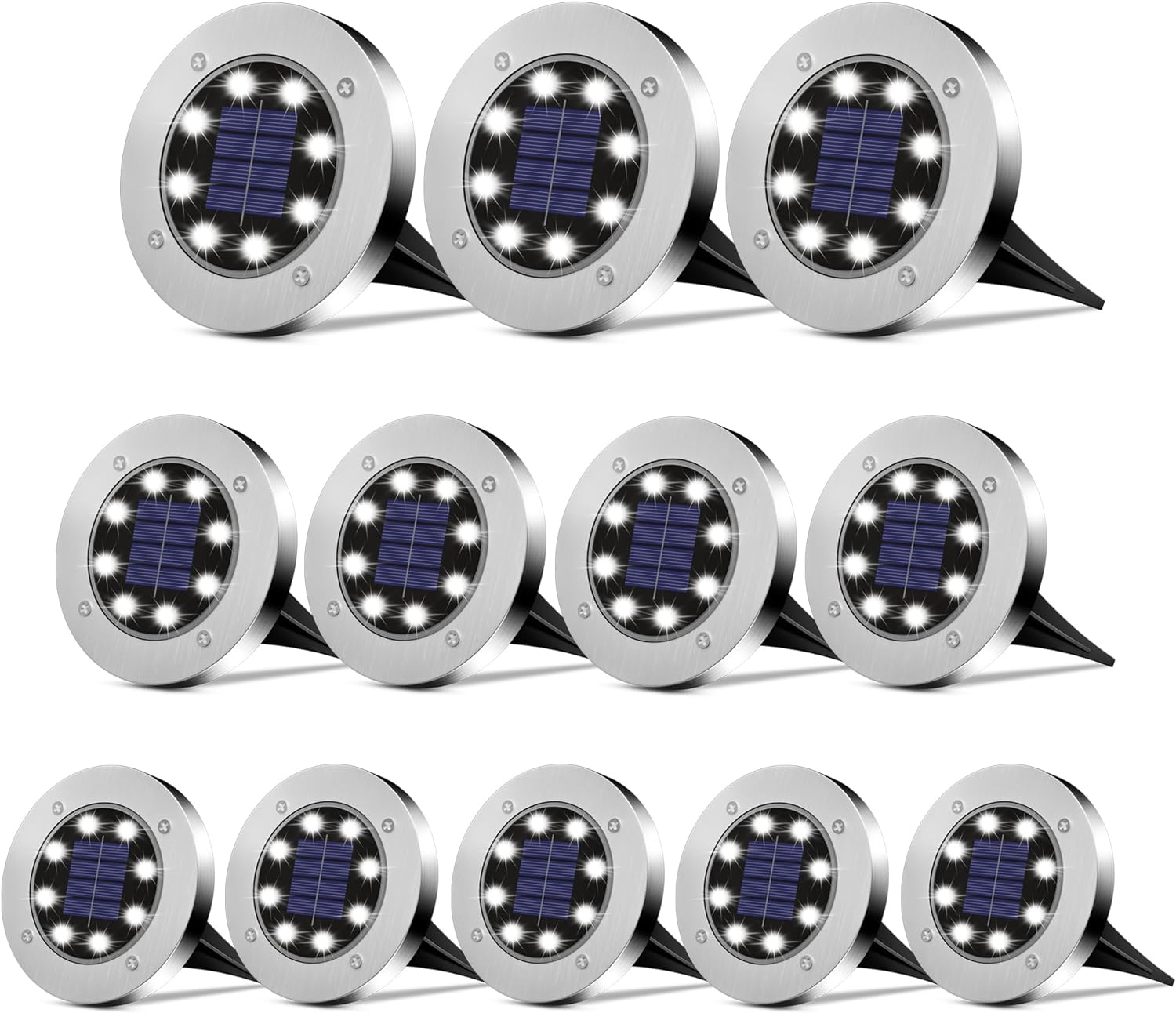 Solar Lights Outdoor 12Pack,Solar Lights Outdoor Waterproof,Solar Garden Lights...