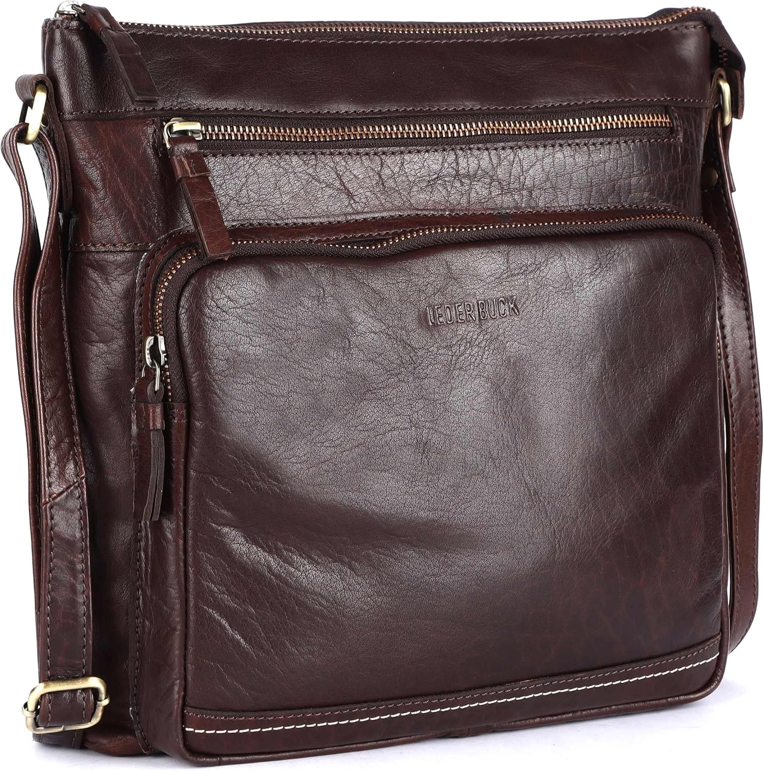 Olga Women's Crossbody Handbag, Special Real Leather Purse, Innovative Triple Zi...