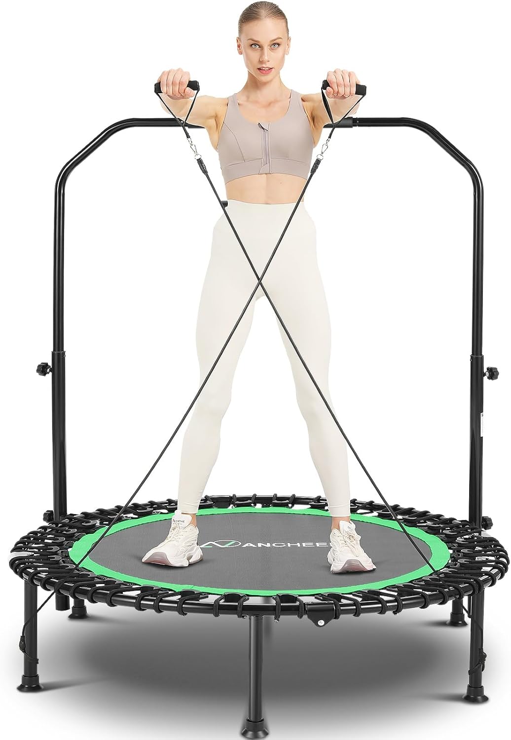 ANCHEER 40" Foldable Mini Trampoline, Innovative Trampoline for Max Load 450lbs/...