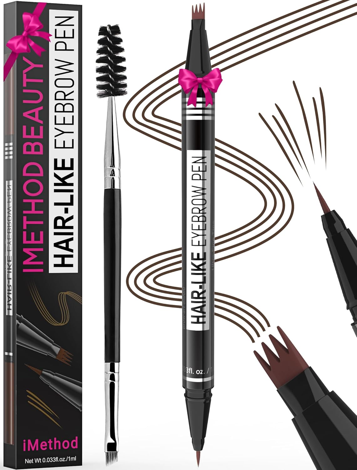iMethod Eyebrow Pen - Eyebrow Pencil Magical 2-in-1 Eye Brow Pencils for Women w...