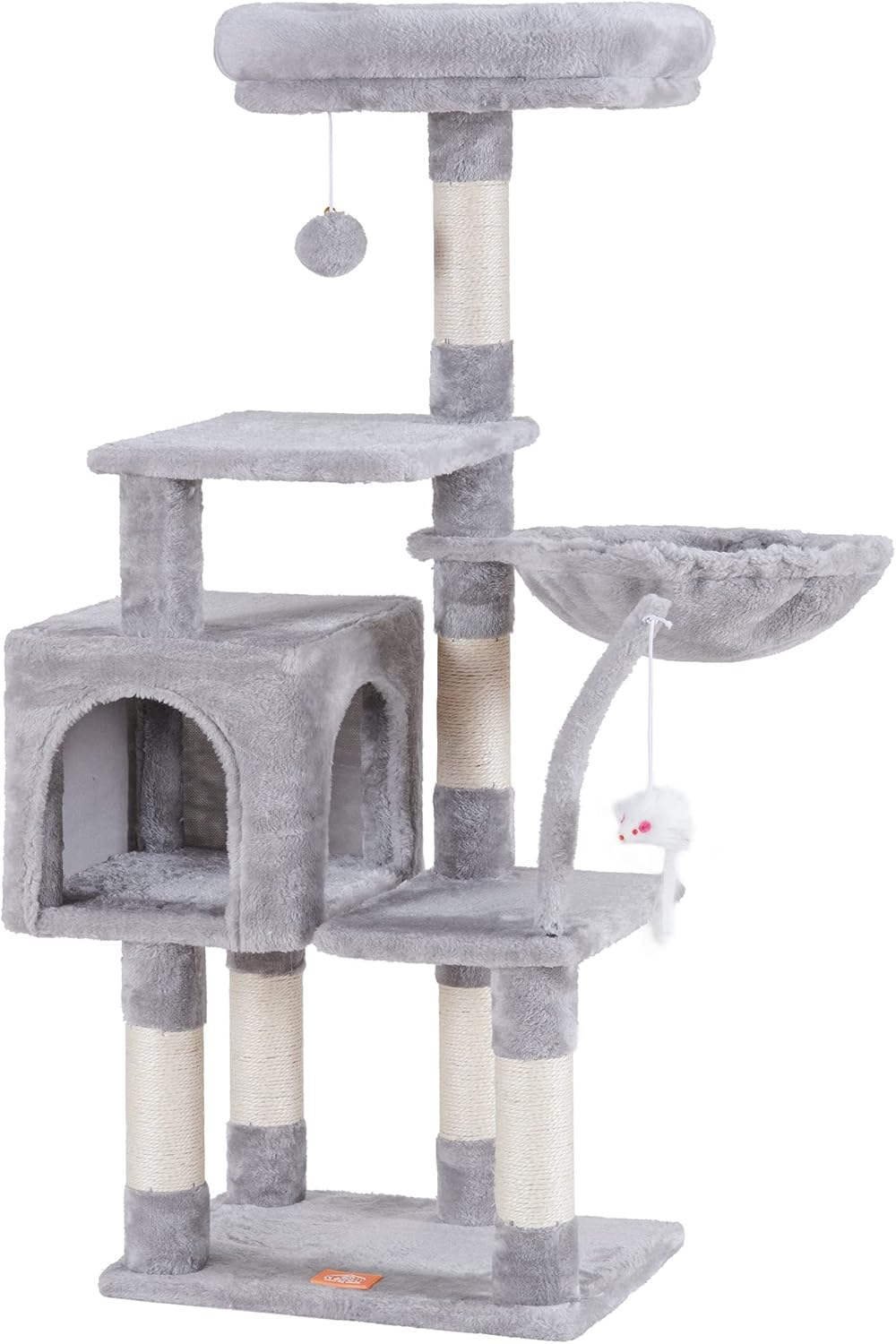 Heybly Cat Tree with Toy, Cat Tower condo for Indoor Cats, Cat House with Padded...