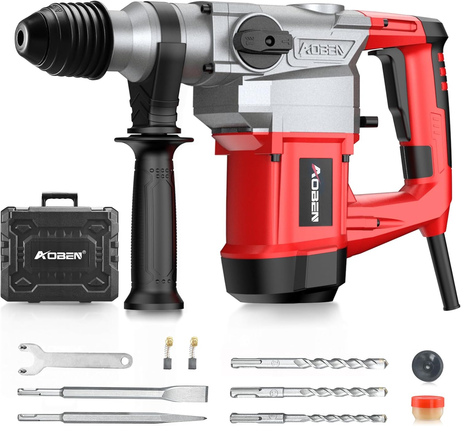 AOBEN 1-1/4 Inch SDS-Plus Rotary Hammer Drill with Vibration Control and Safety...