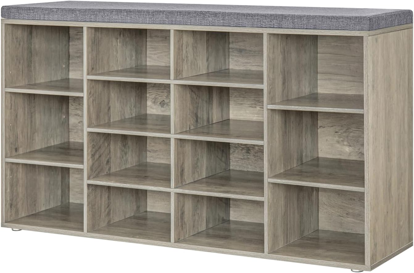 DINZI LVJ Shoe Storage Bench, Special Shoe Organizer Bench With Cushion, Multifu...