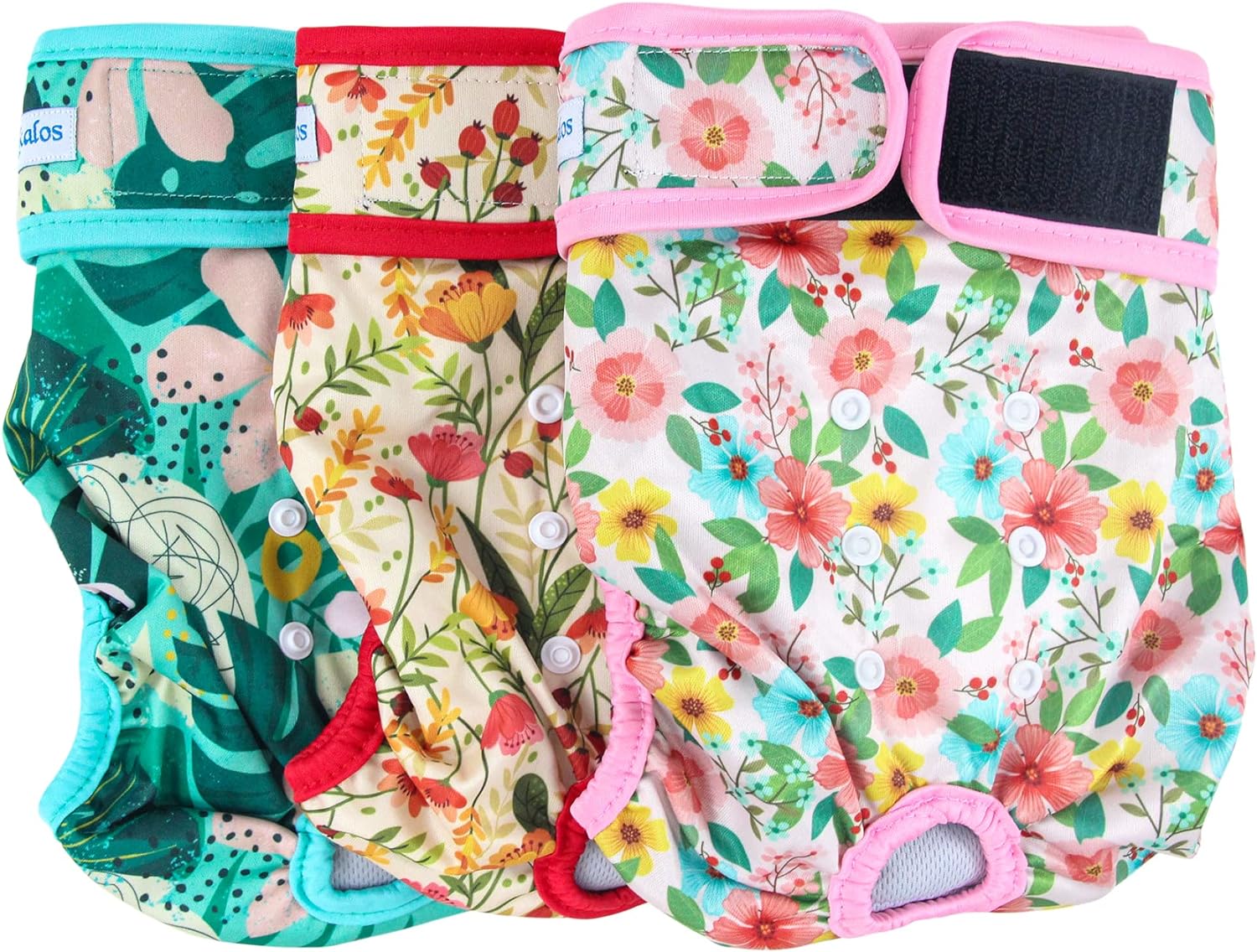 Leekalos Reusable Washable Dog Diapers Female (3 Pack) - Highly Absorbent Doggie...