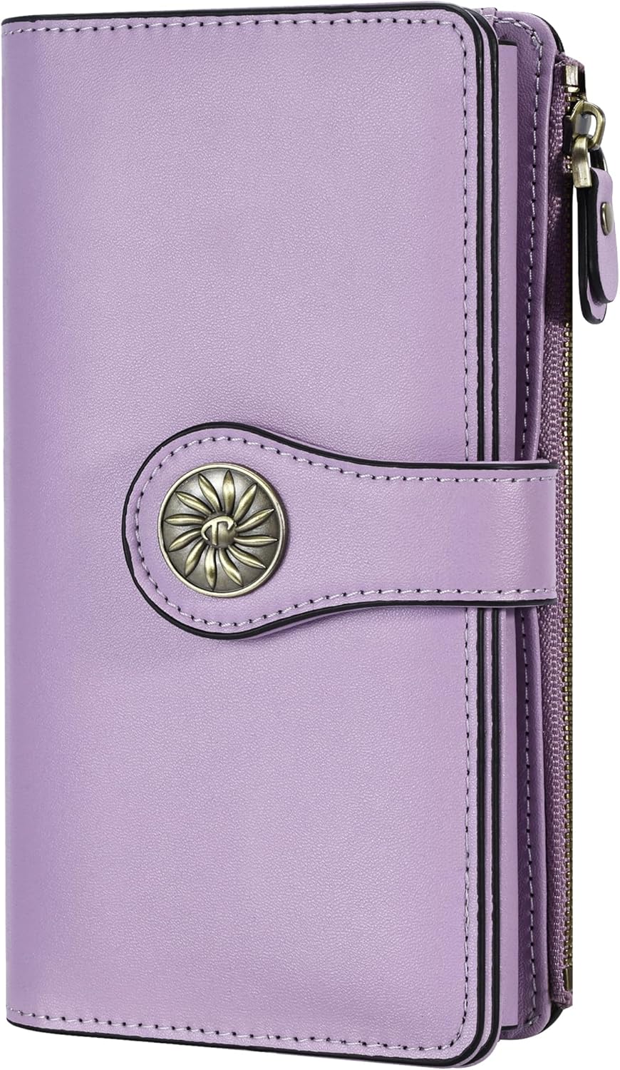 Travelambo Wallets, Special Women RFID Wallet, Luxury Large Capacity Waxed Leath...