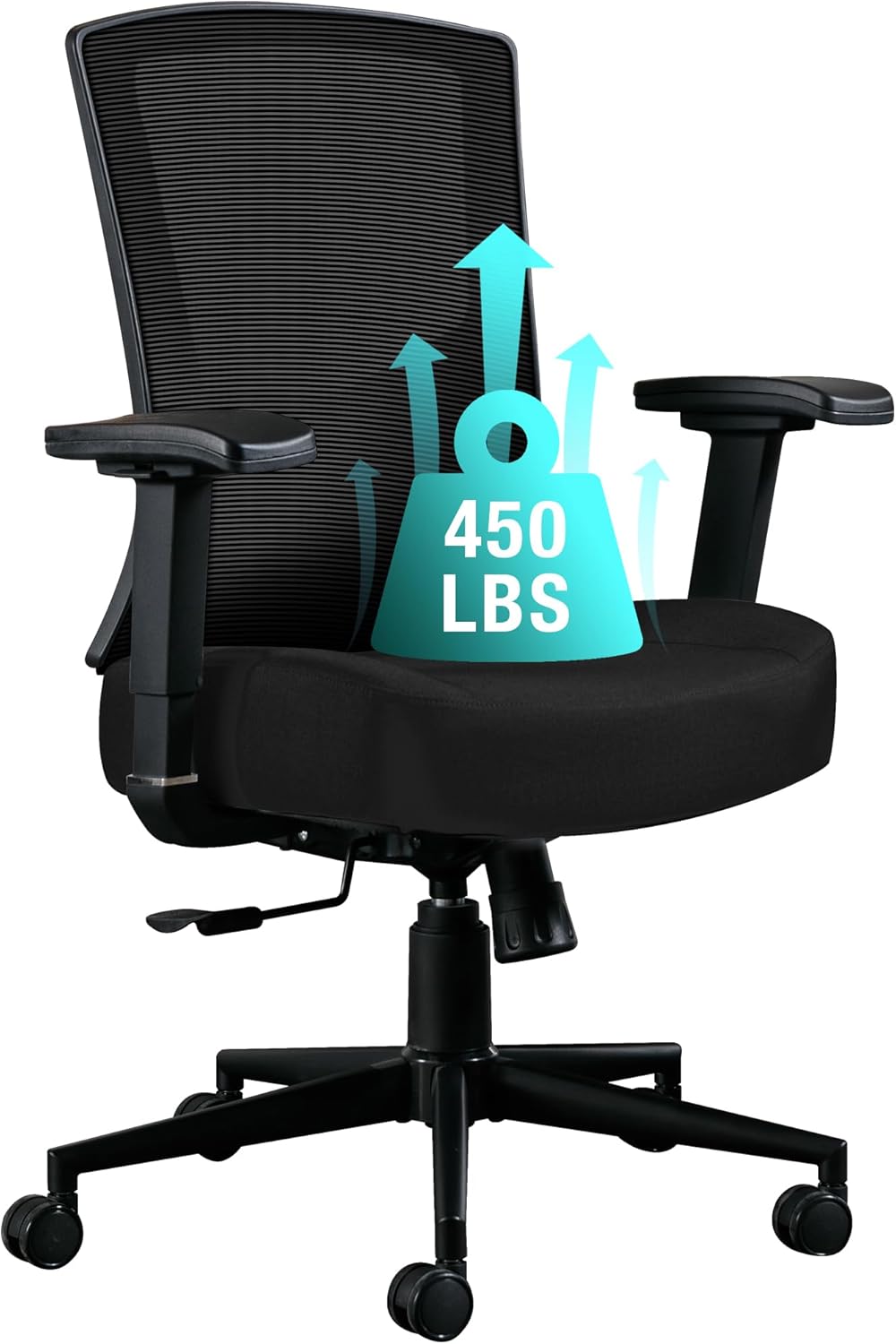 Blue Whale Big and Tall Office Chair 450lbs, Ergonomic High Back Computer Desk C...